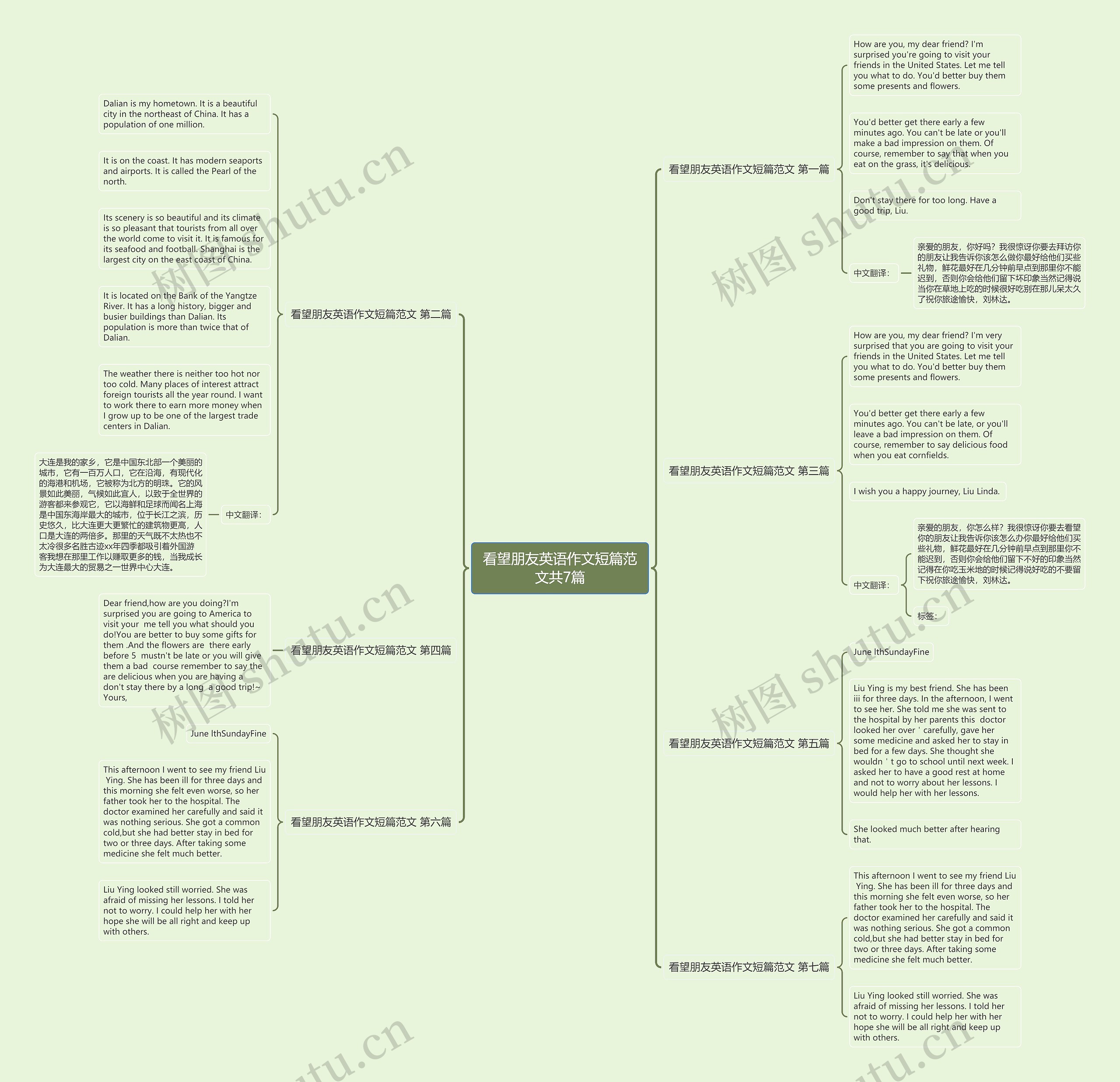 看望朋友英语作文短篇范文共7篇思维导图