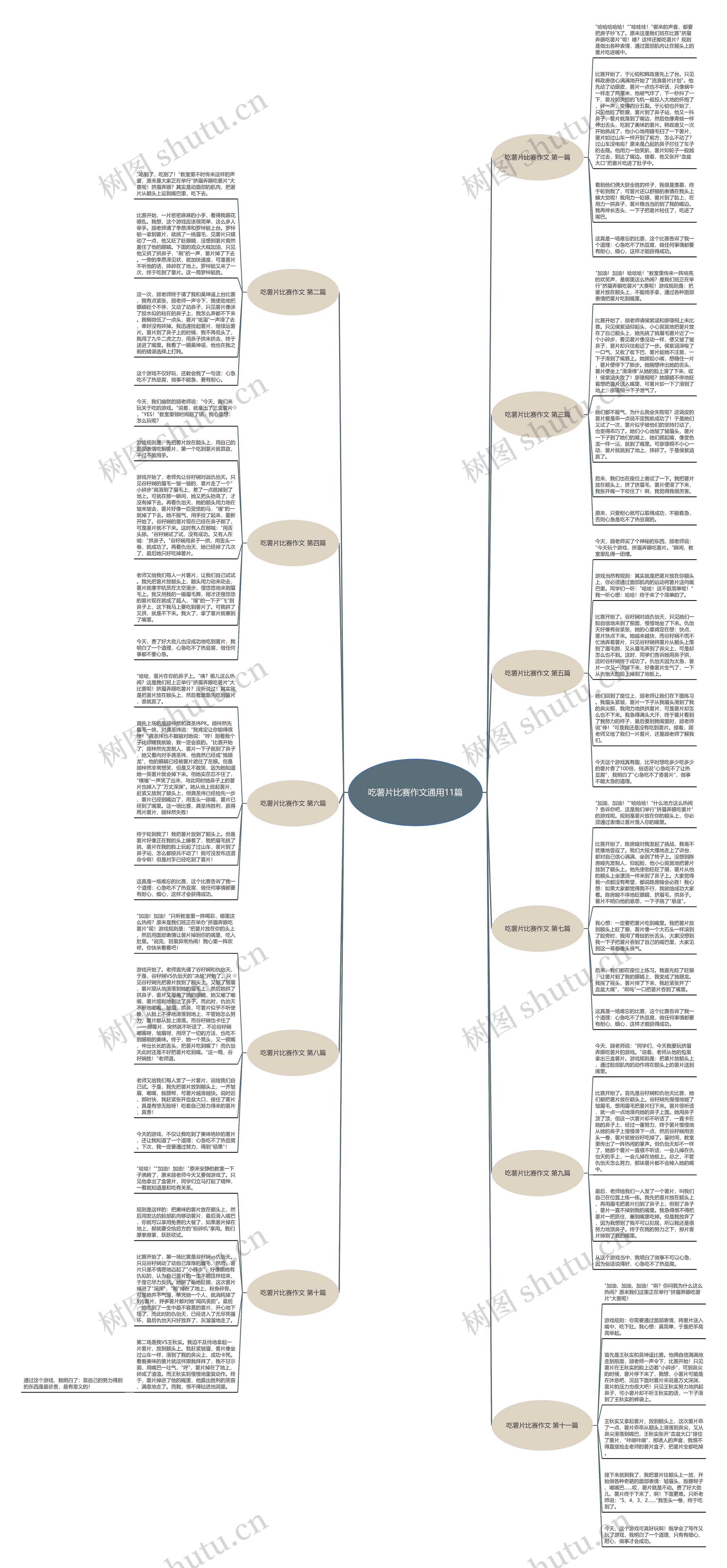 吃薯片比赛作文通用11篇思维导图