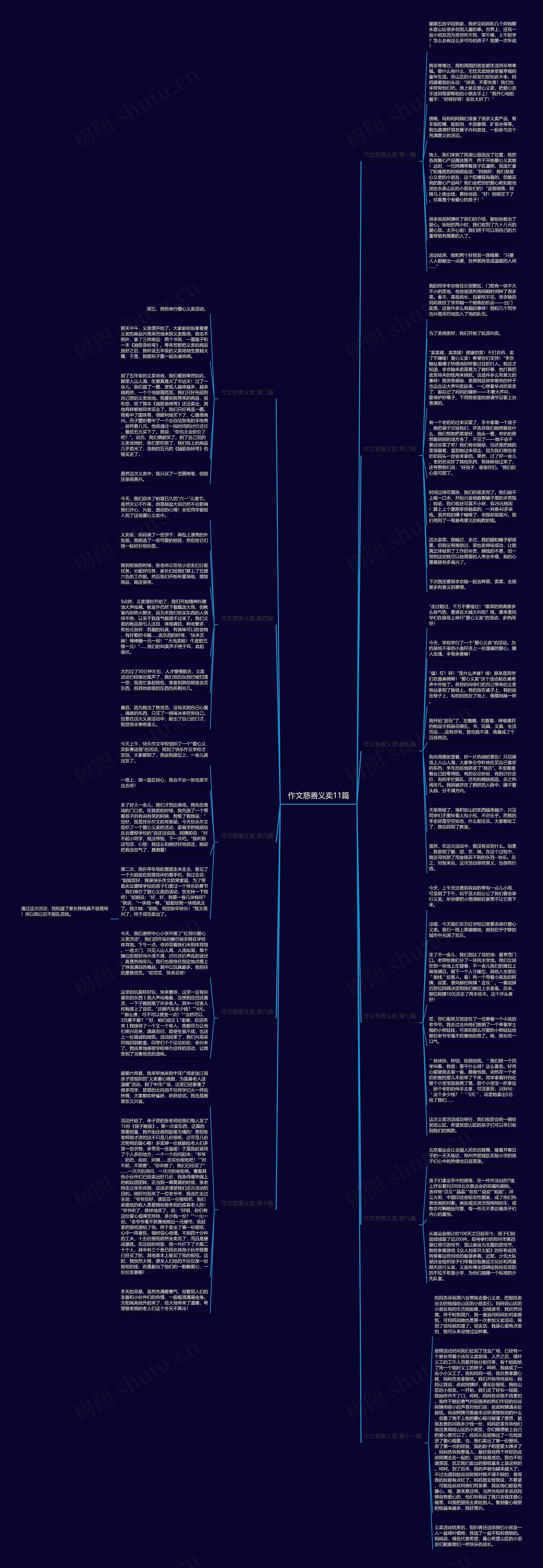 作文慈善义卖11篇思维导图