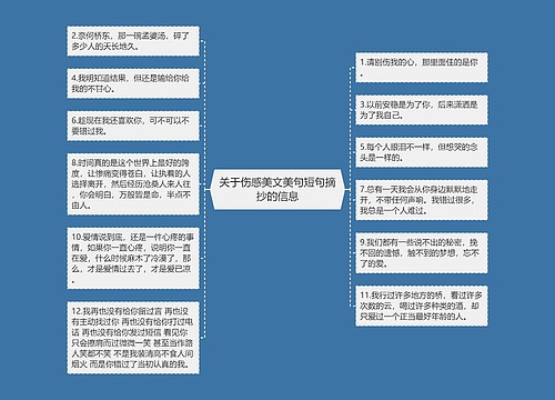 关于伤感美文美句短句摘抄的信息