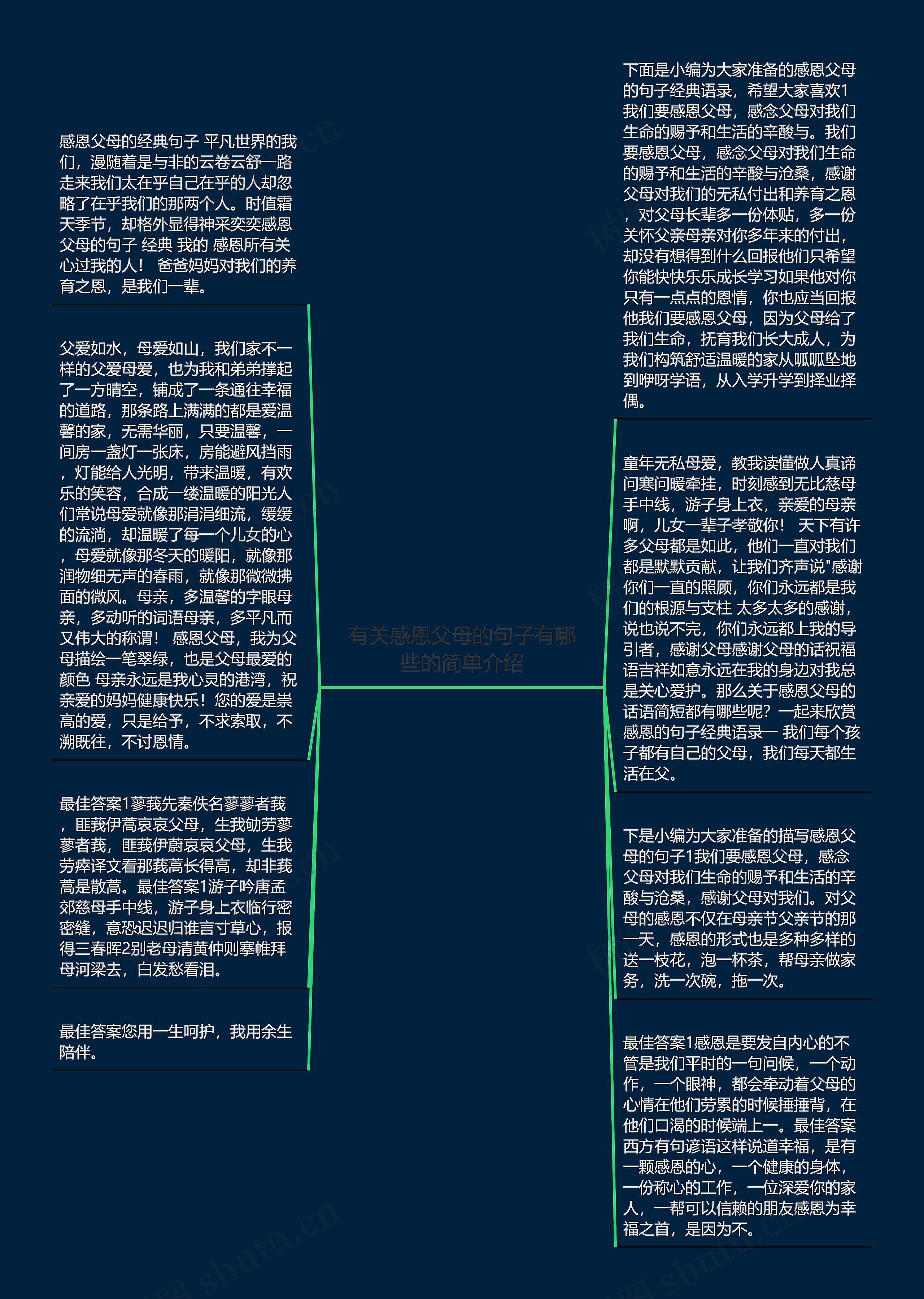 有关感恩父母的句子有哪些的简单介绍