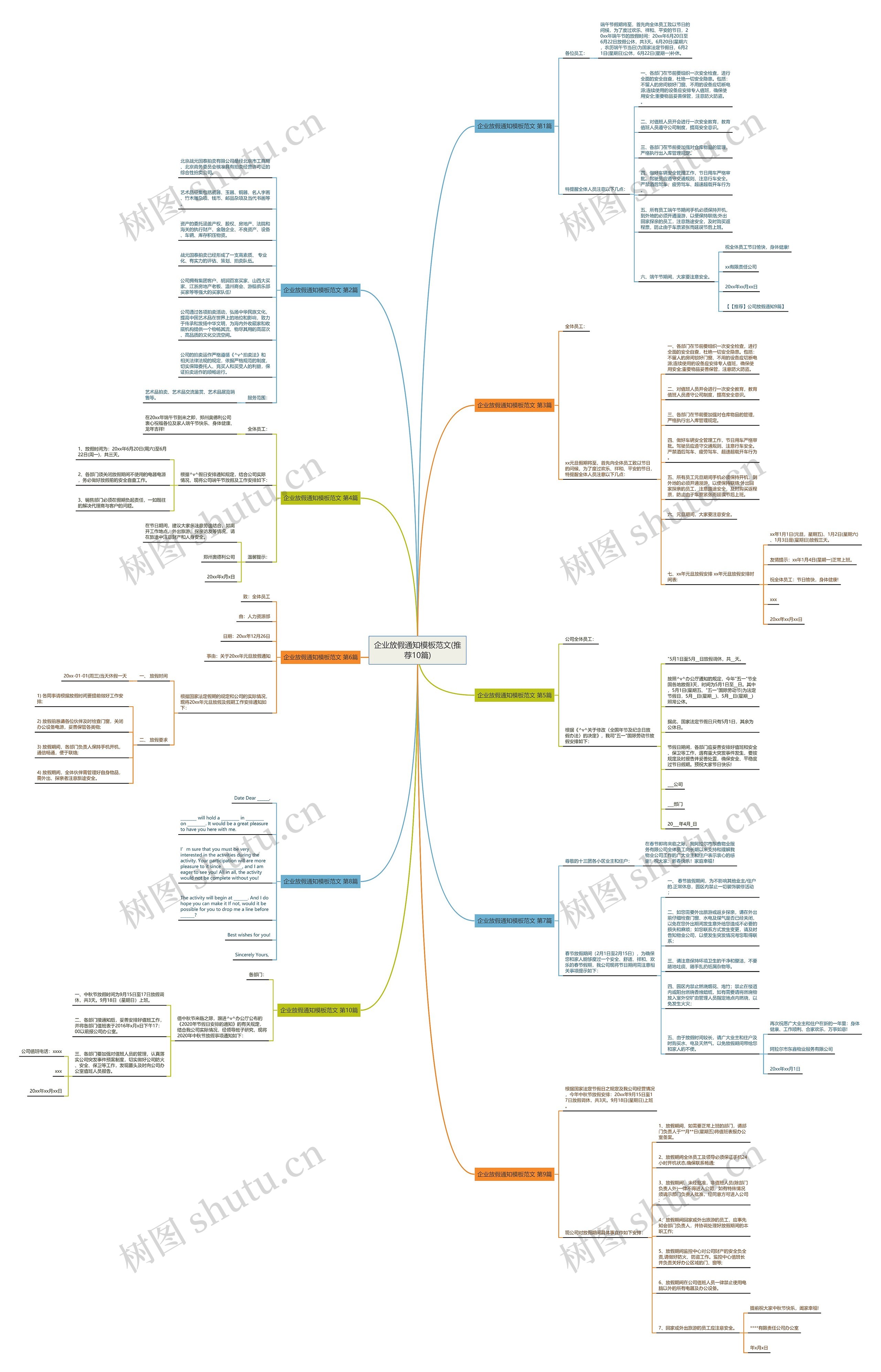 企业放假通知模板范文(推荐10篇) 企业放假通知模板范文(推荐10篇)