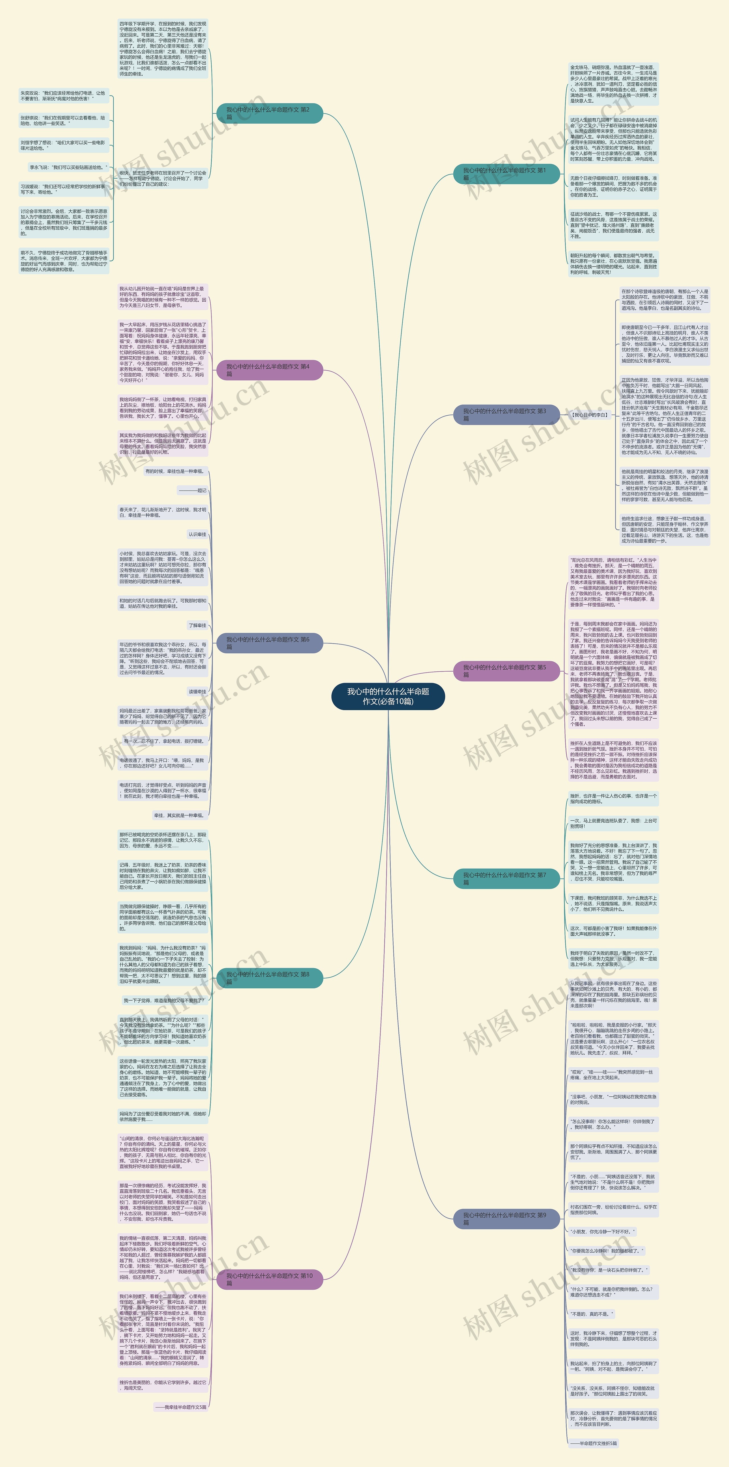 我心中的什么什么半命题作文(必备10篇)思维导图
