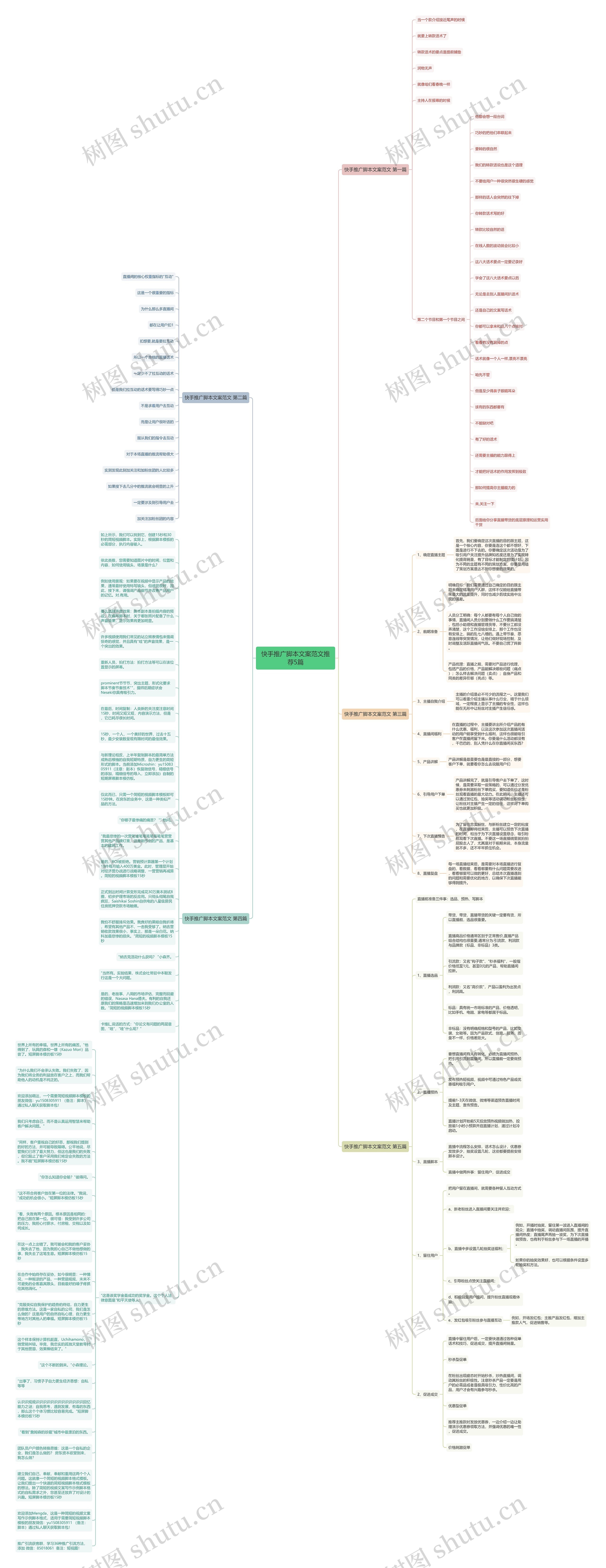 快手推广脚本文案范文推荐5篇思维导图