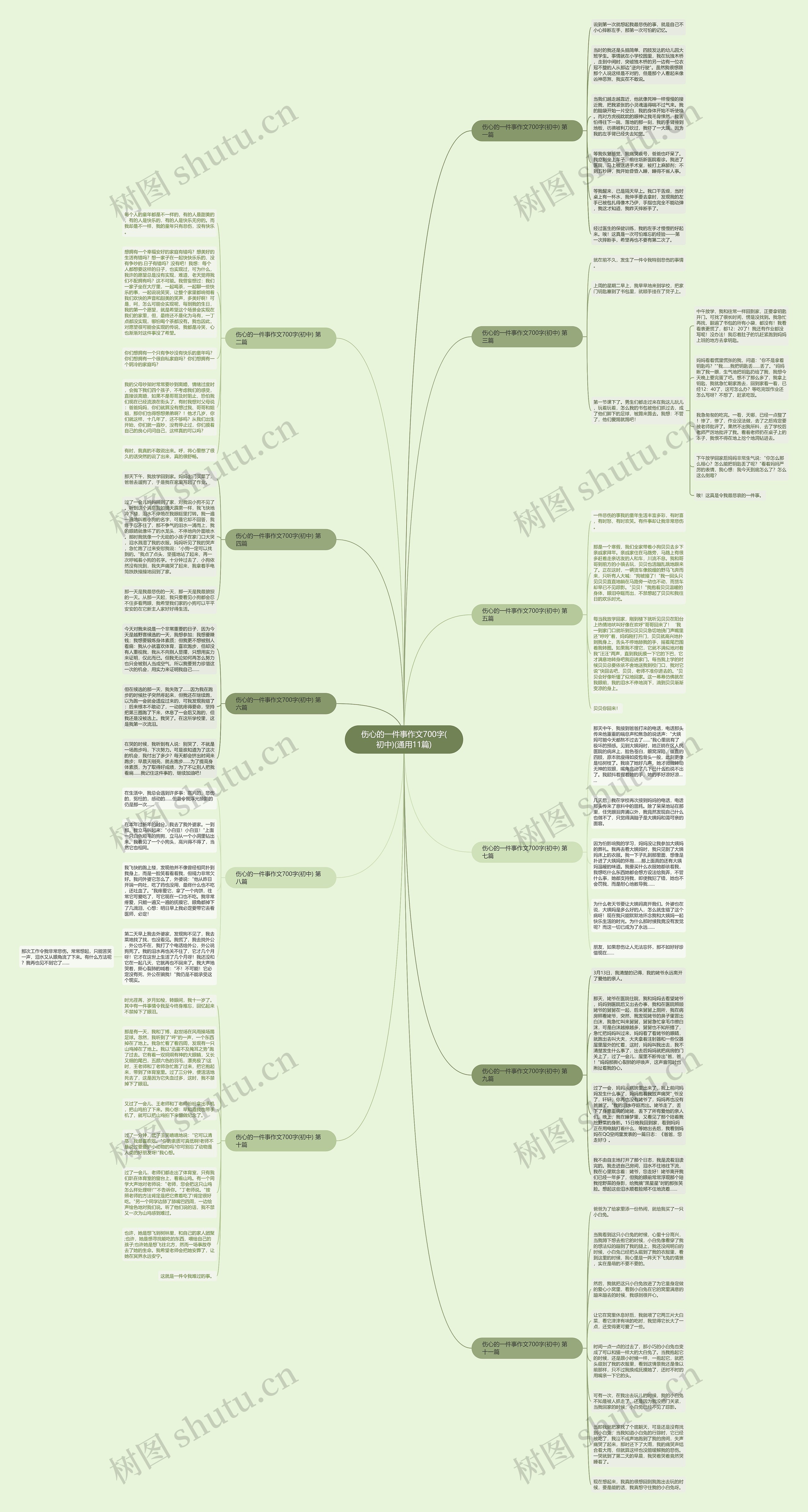 伤心的一件事作文700字(初中)(通用11篇)思维导图