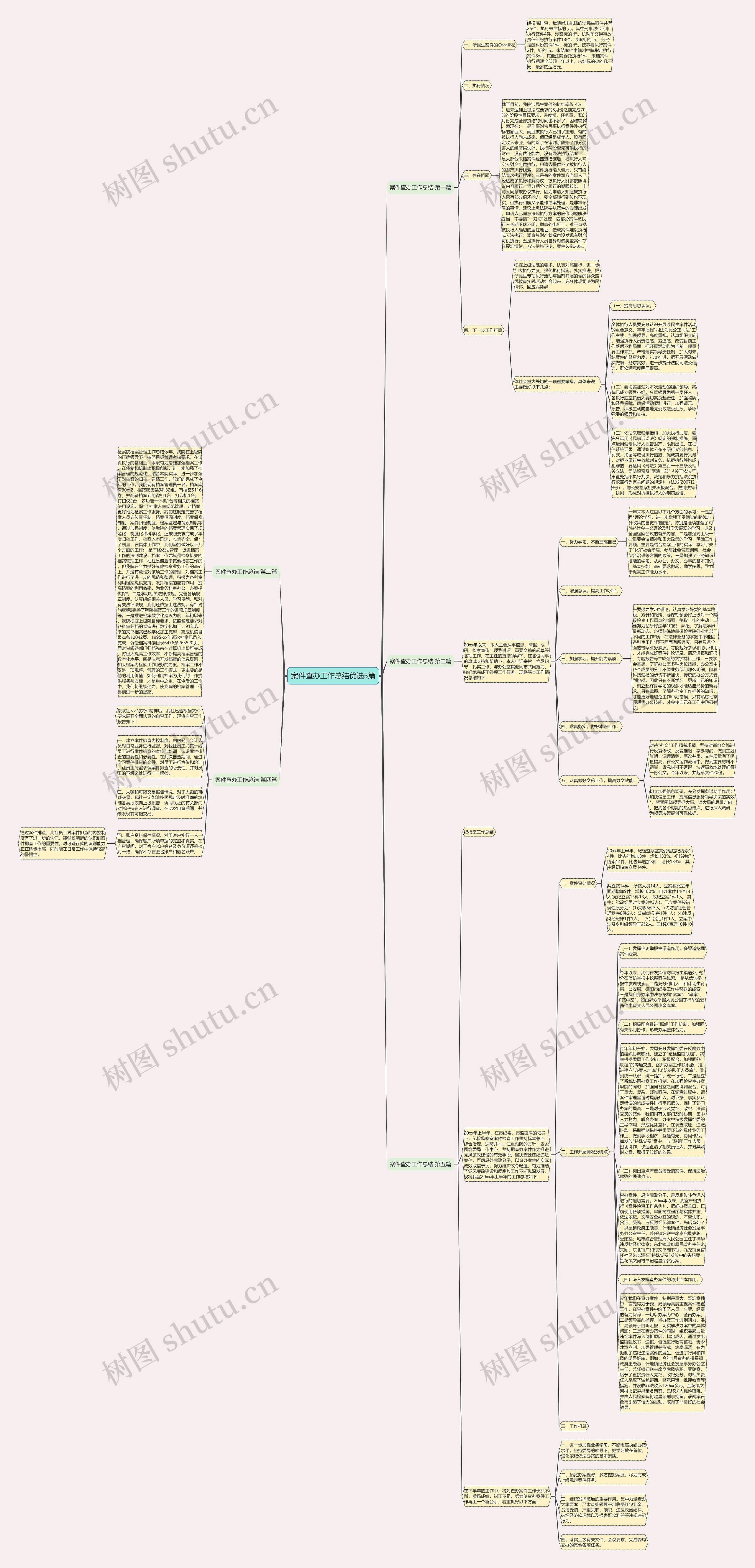 案件查办工作总结优选5篇思维导图
