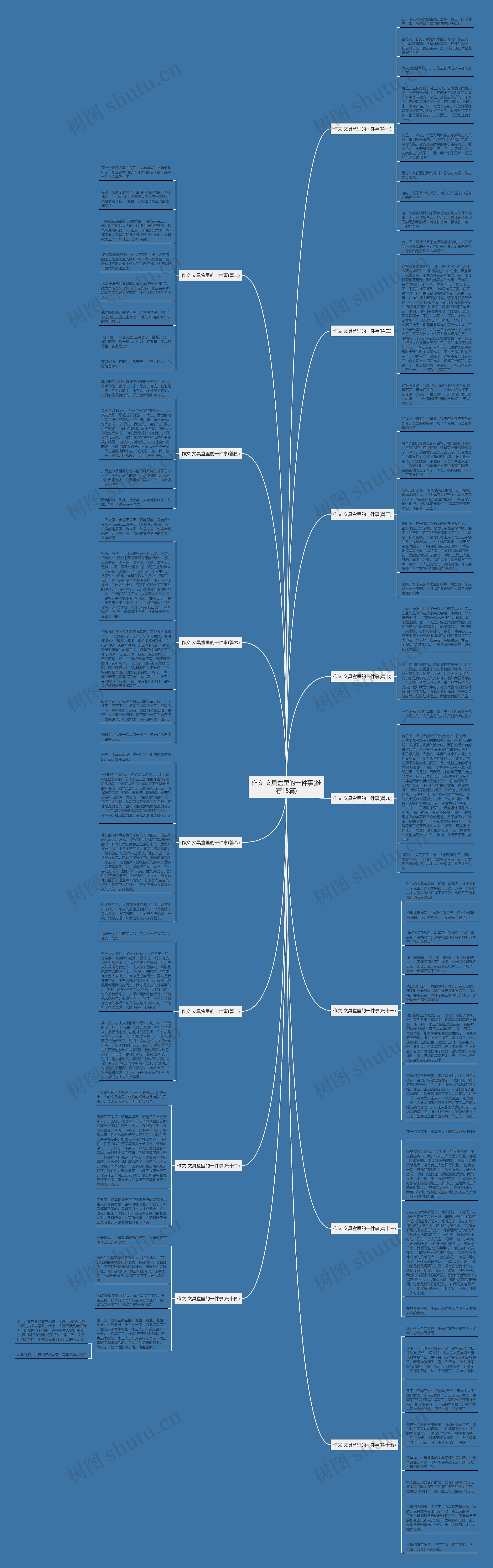 作文 文具盒里的一件事(推荐15篇)思维导图