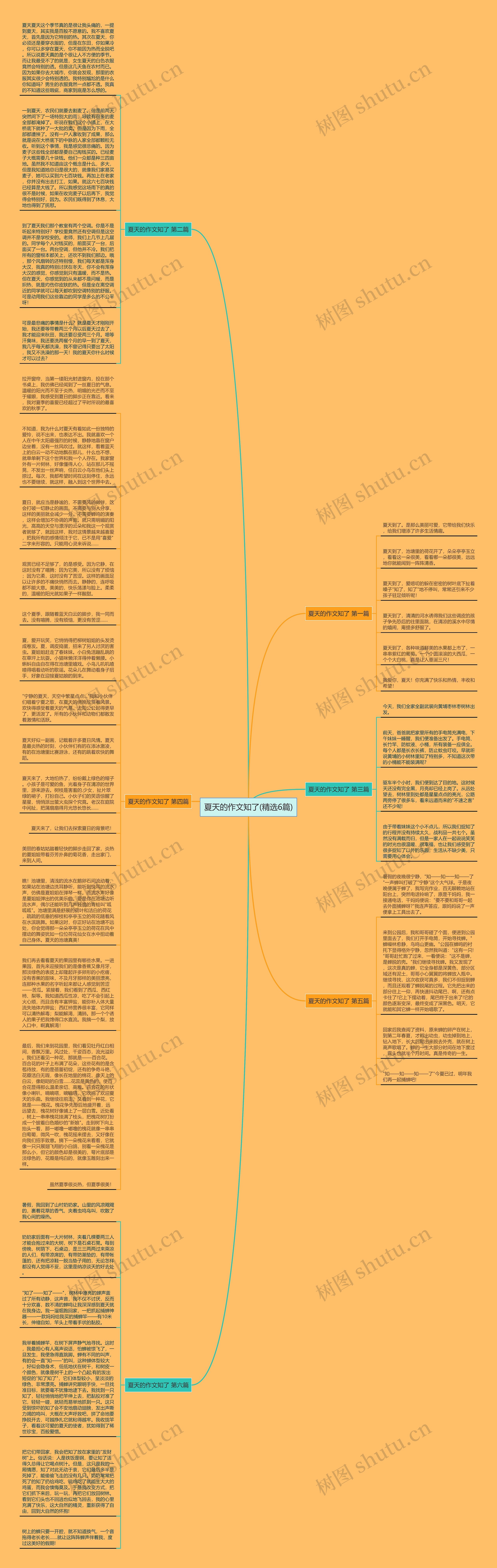 夏天的作文知了(精选6篇)思维导图