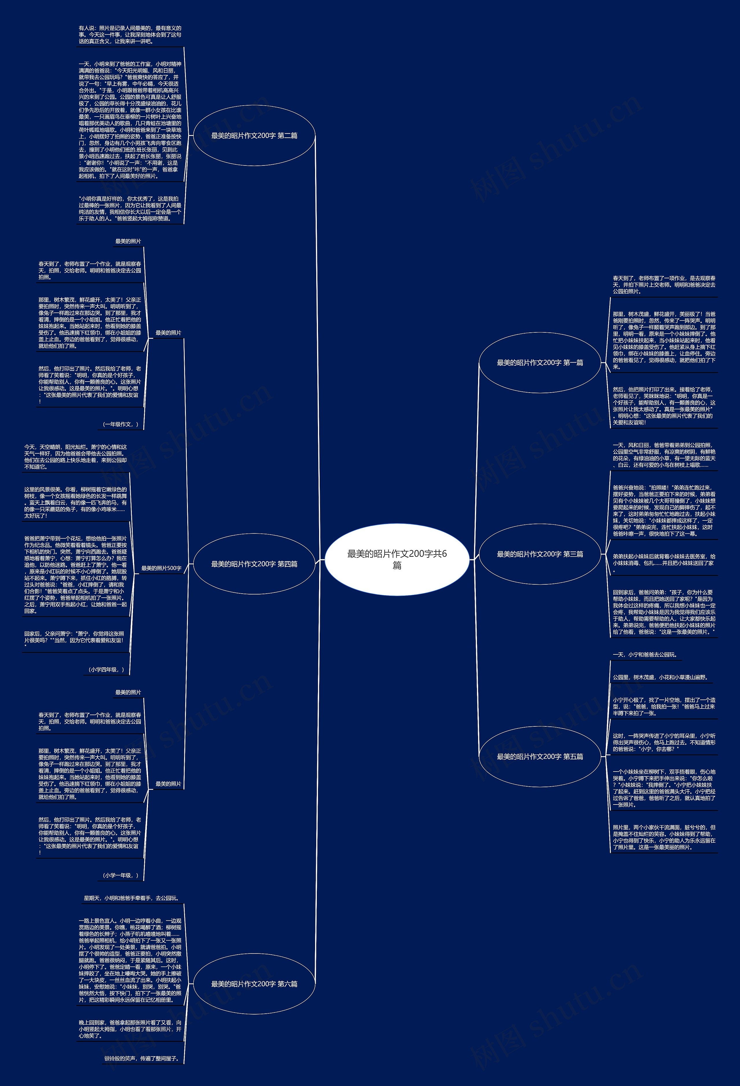 最美的昭片作文200字共6篇思维导图