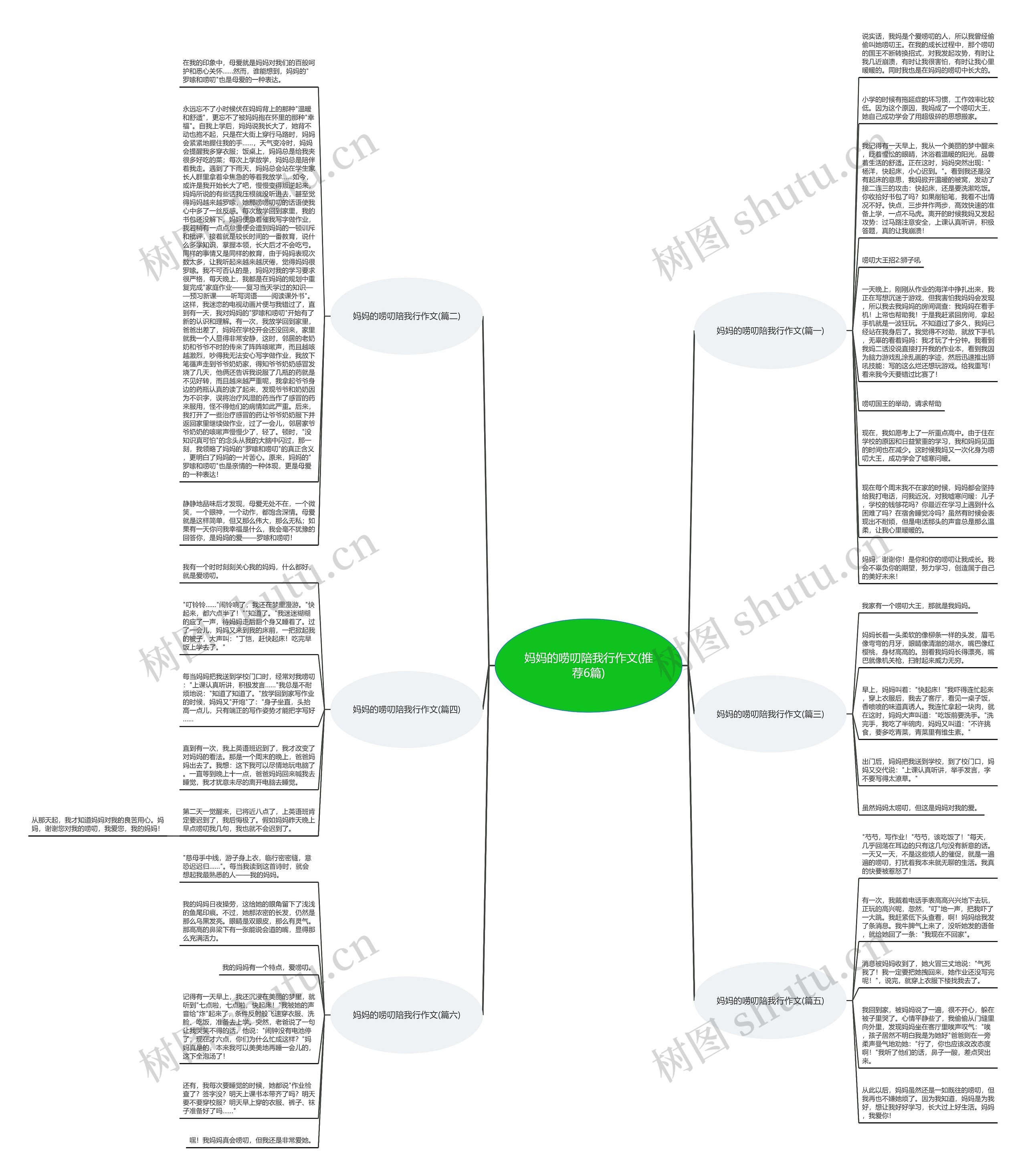 妈妈的唠叨陪我行作文(推荐6篇)思维导图