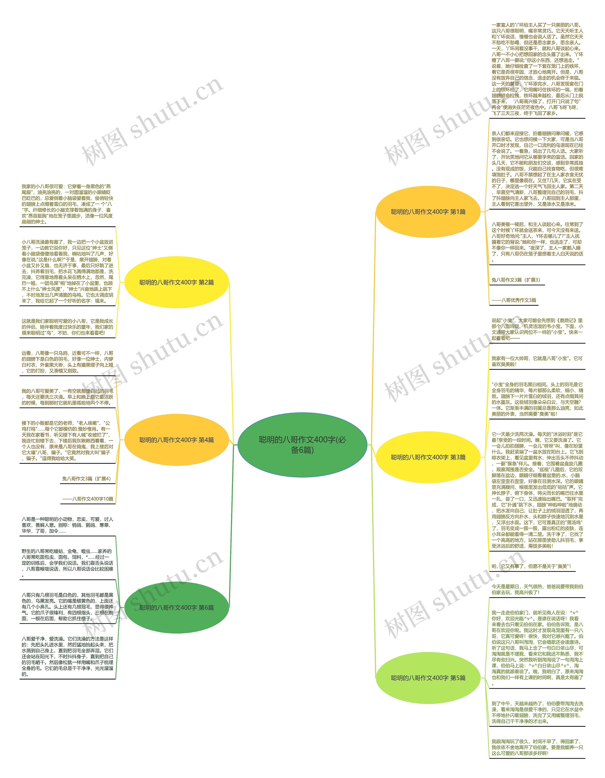 聪明的八哥作文400字(必备6篇)思维导图