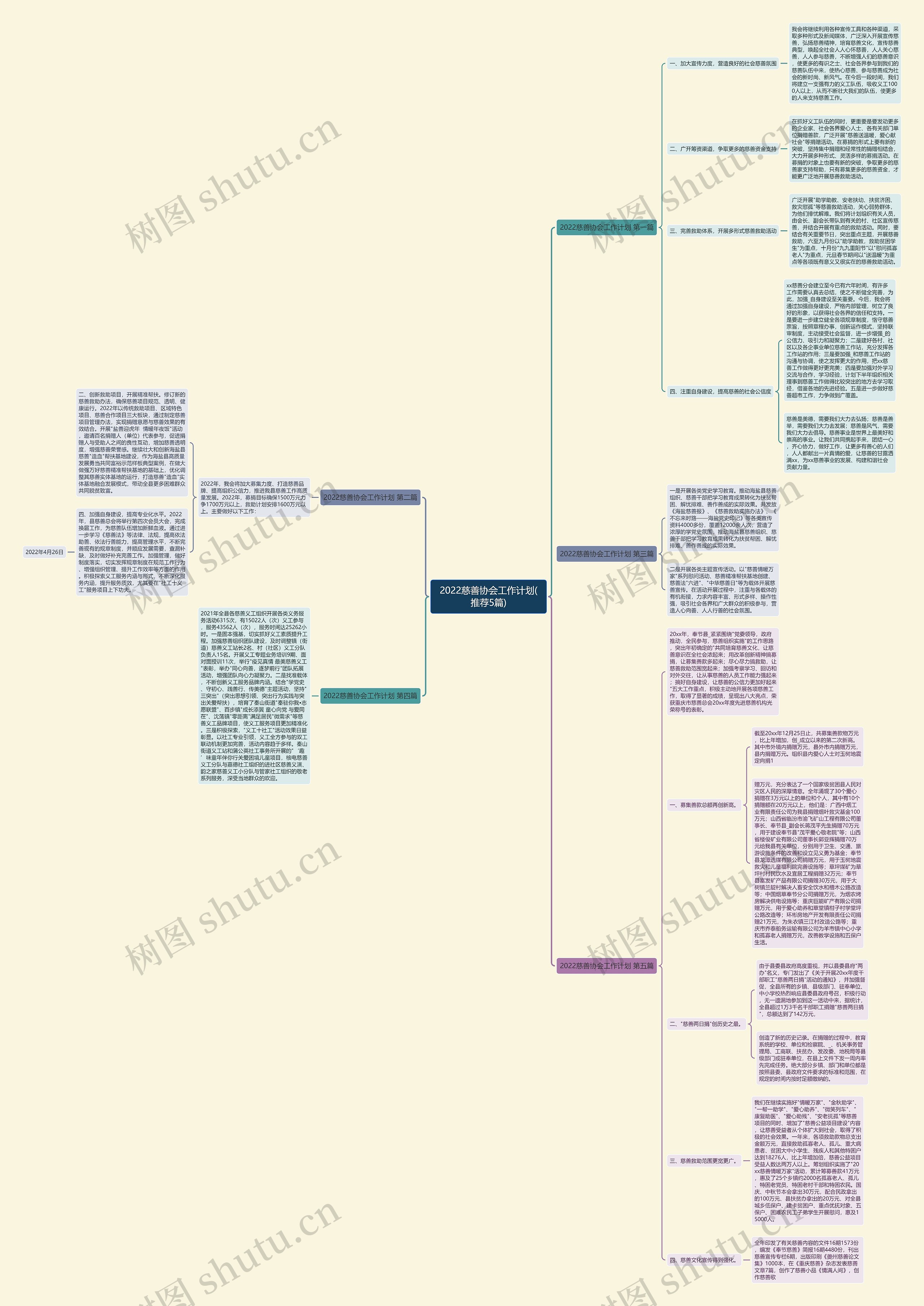 2022慈善协会工作计划(推荐5篇)思维导图
