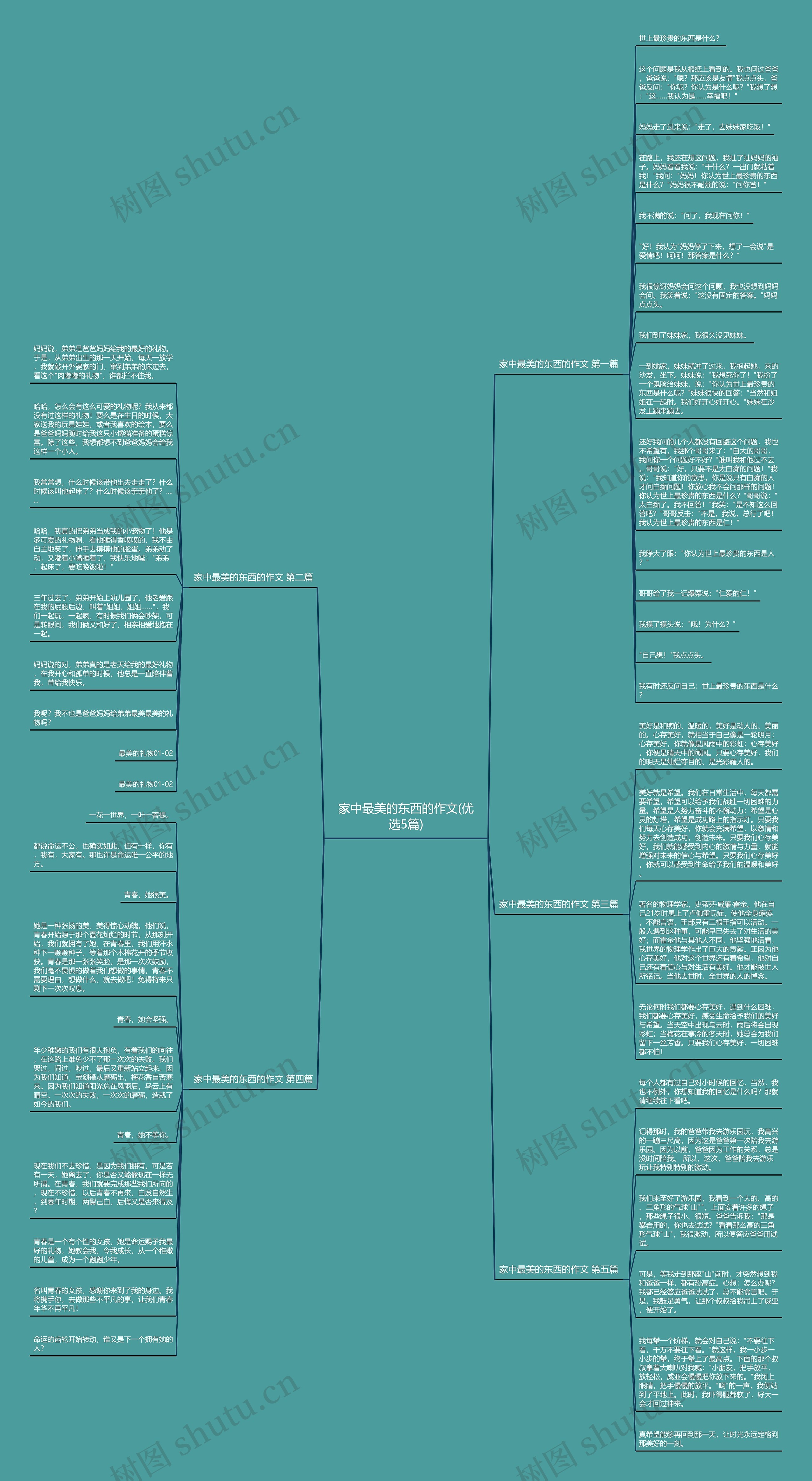 家中最美的东西的作文(优选5篇)思维导图