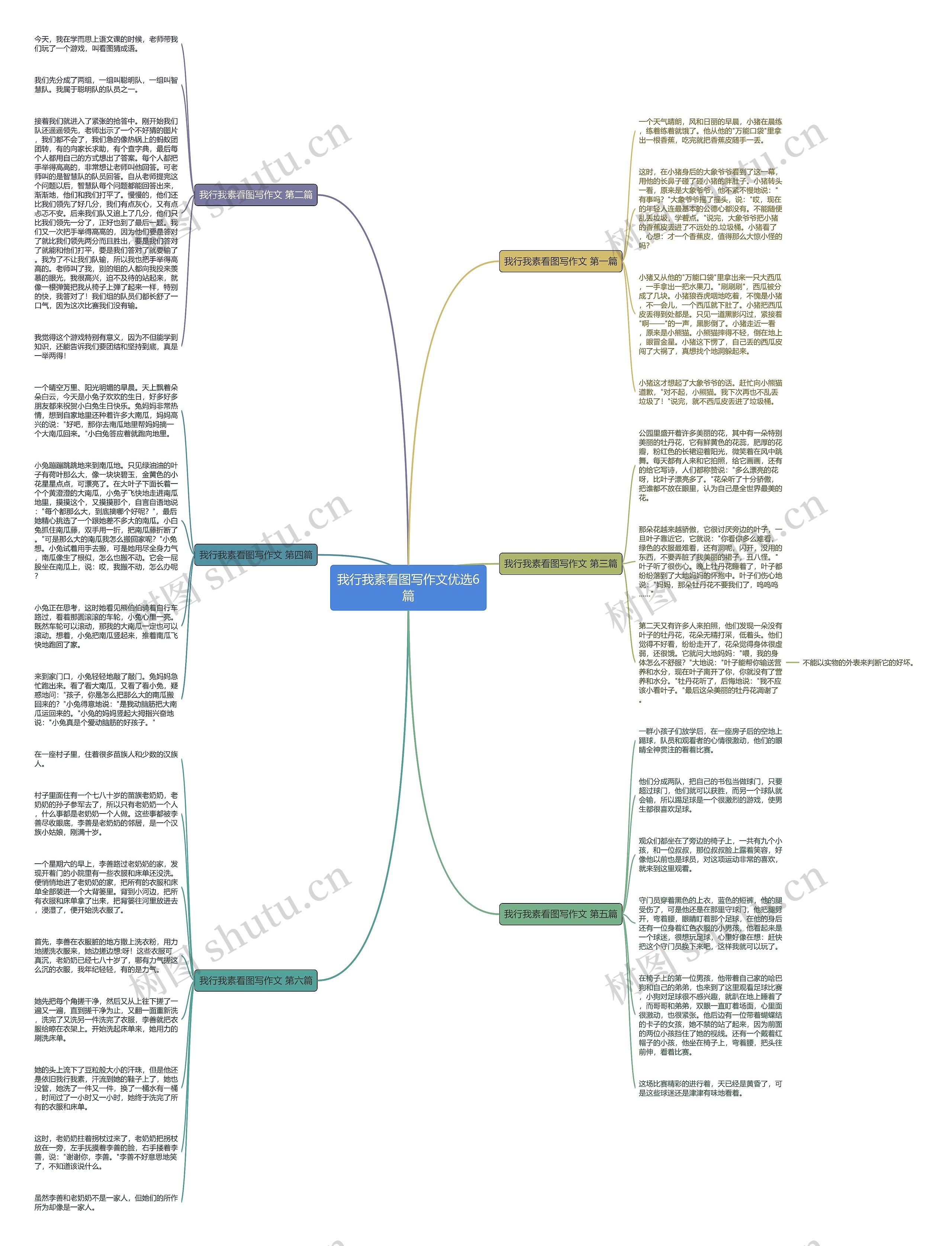 我行我素看图写作文优选6篇思维导图