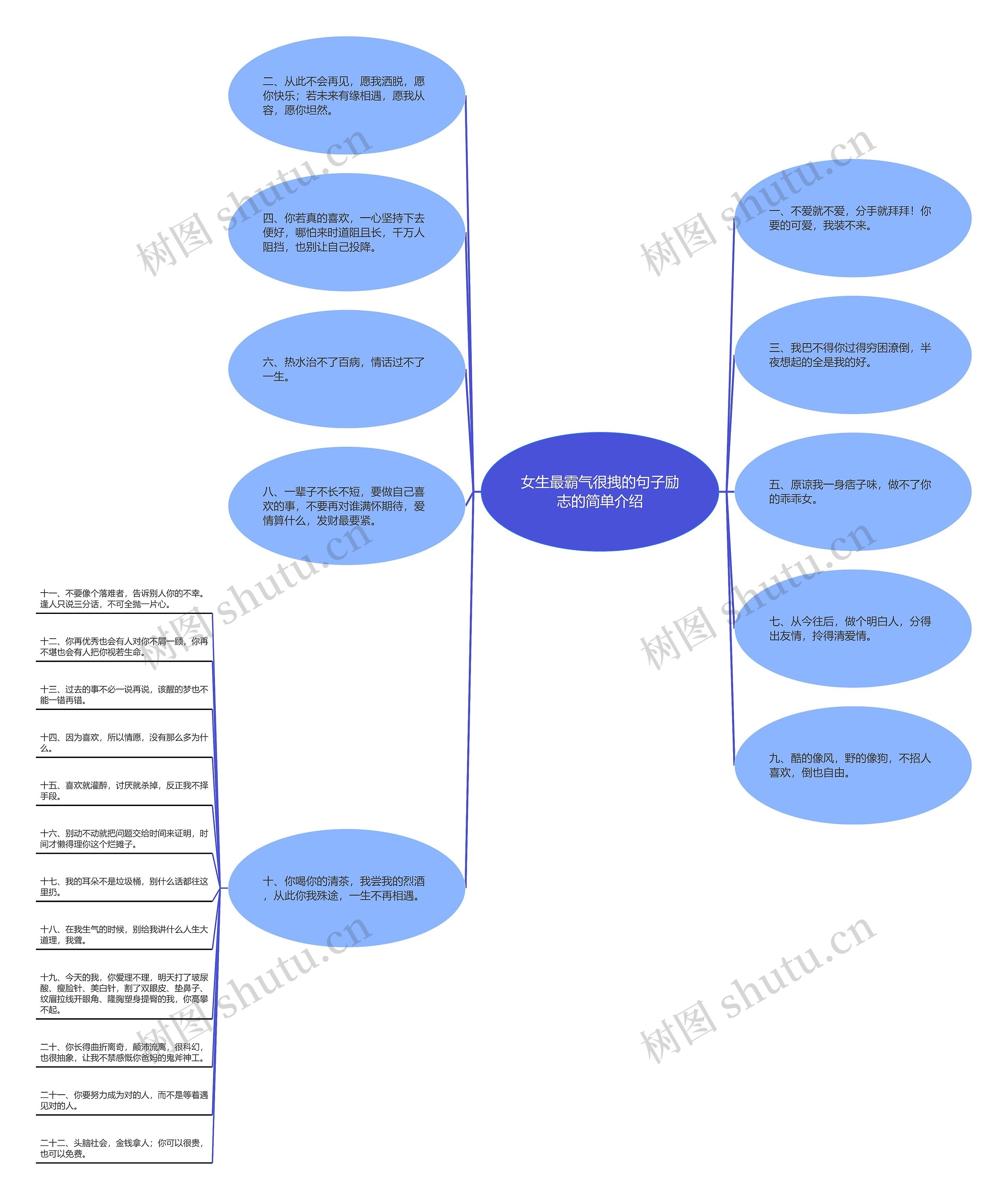 女生最霸气很拽的句子励志的简单介绍思维导图