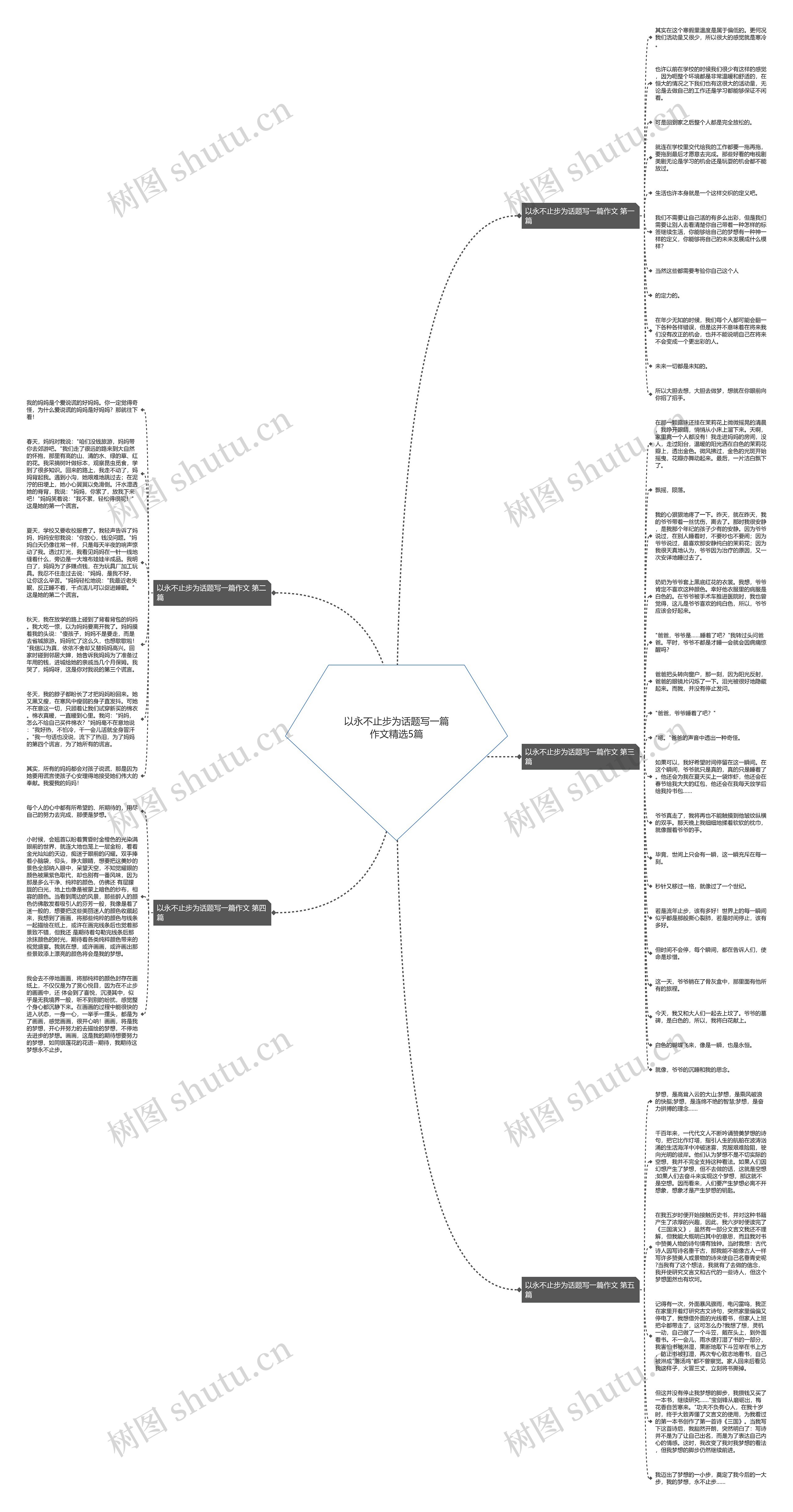 以永不止步为话题写一篇作文精选5篇思维导图