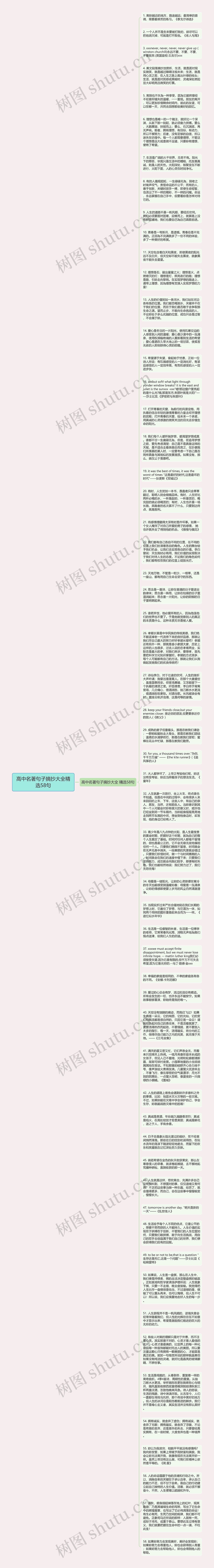 高中名著句子摘抄大全精选58句思维导图