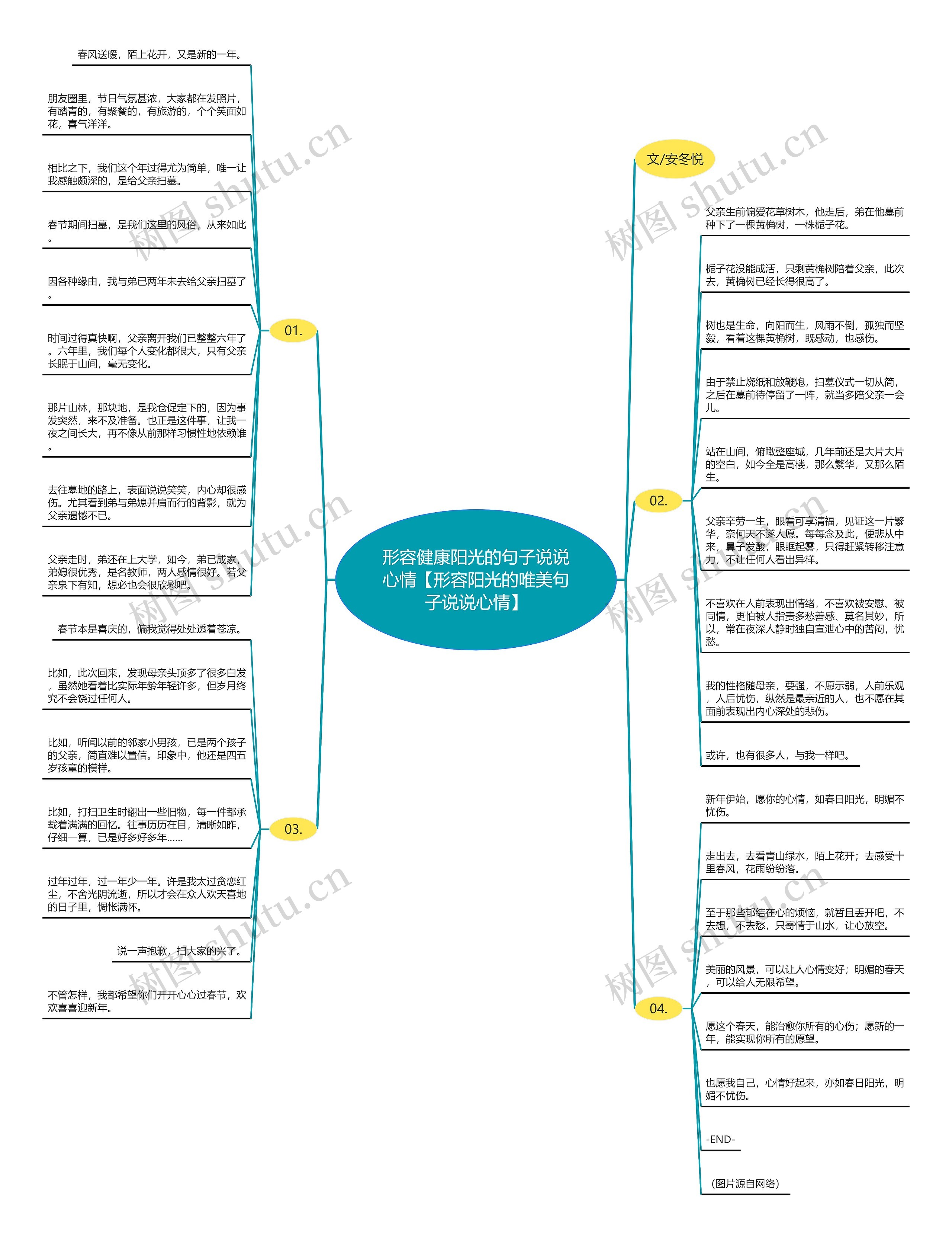 形容健康阳光的句子说说心情【形容阳光的唯美句子说说心情】思维导图