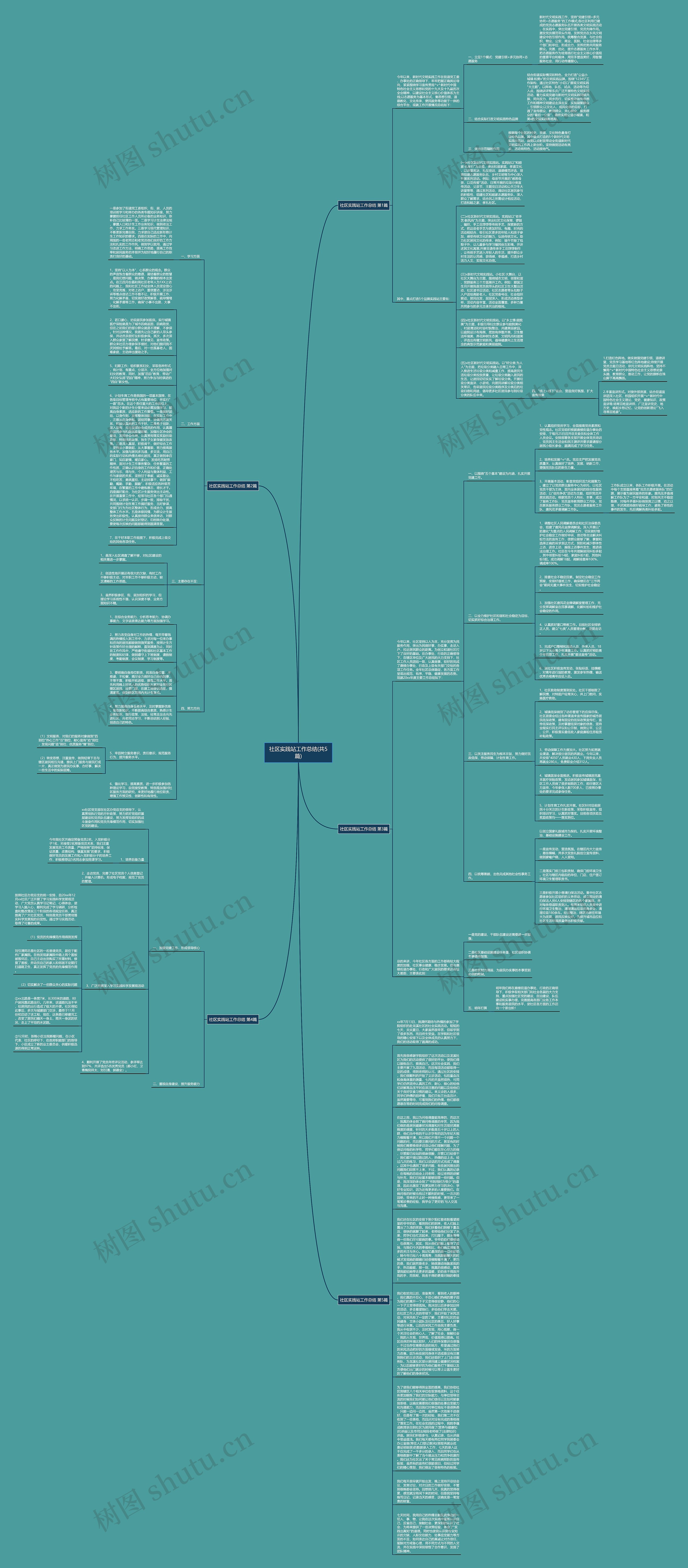 社区实践站工作总结(共5篇)思维导图