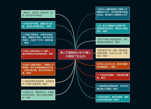 情人不理我伤心句子(情人不理我了怎么办)