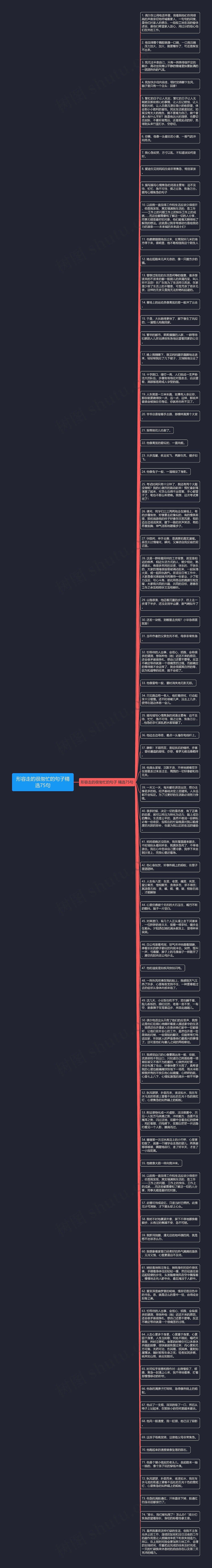 形容走的很匆忙的句子精选75句思维导图