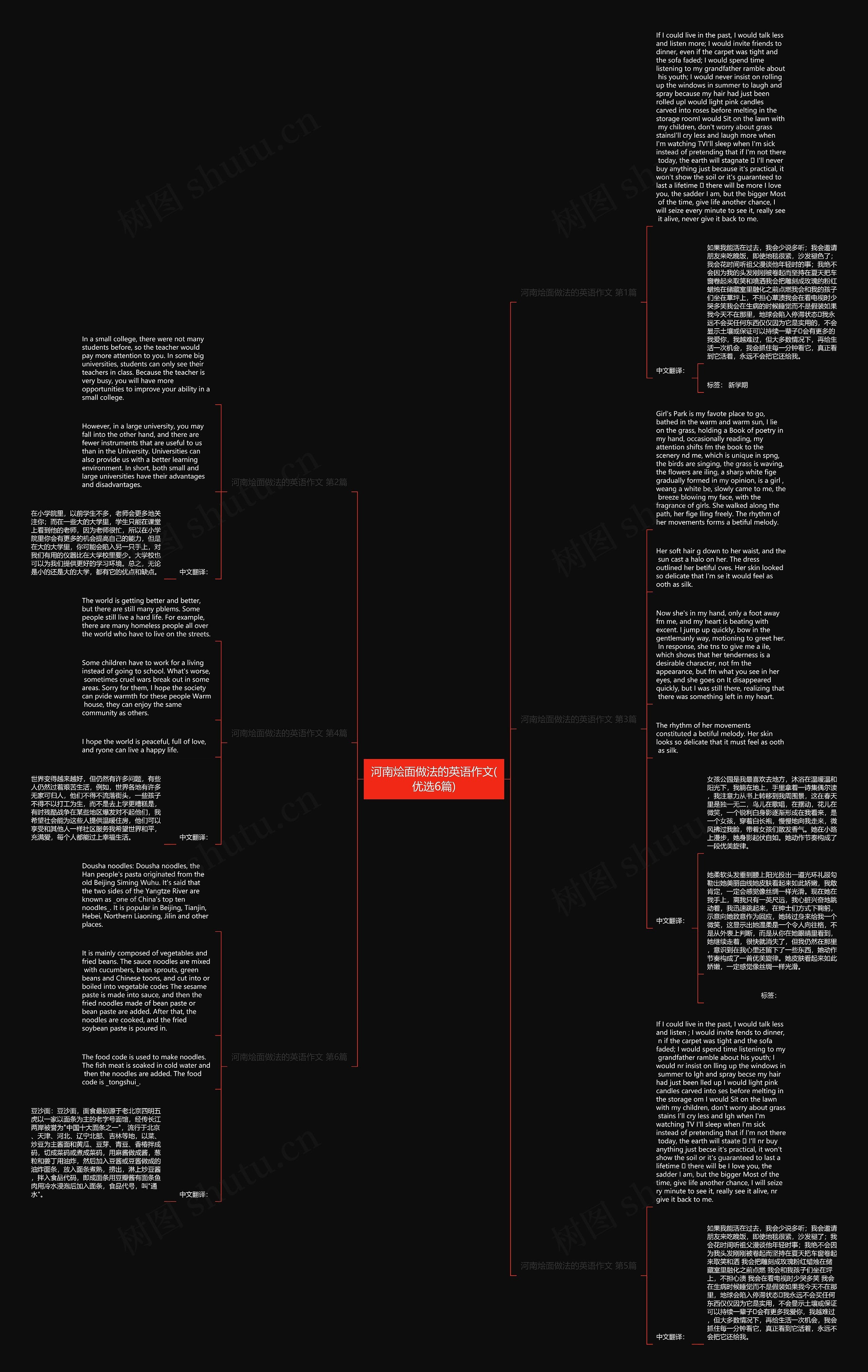 河南烩面做法的英语作文(优选6篇)思维导图