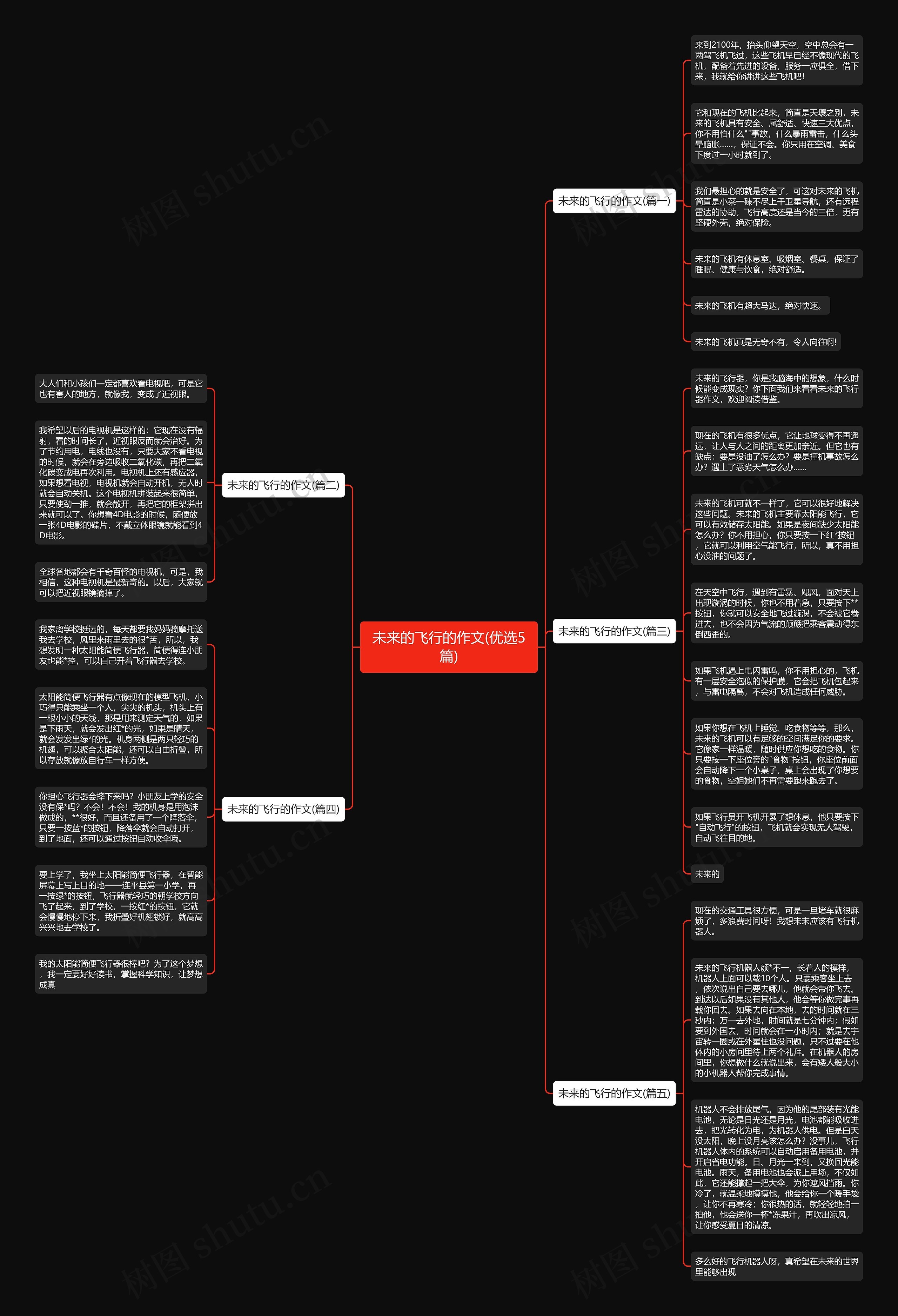 未来的飞行的作文(优选5篇)思维导图
