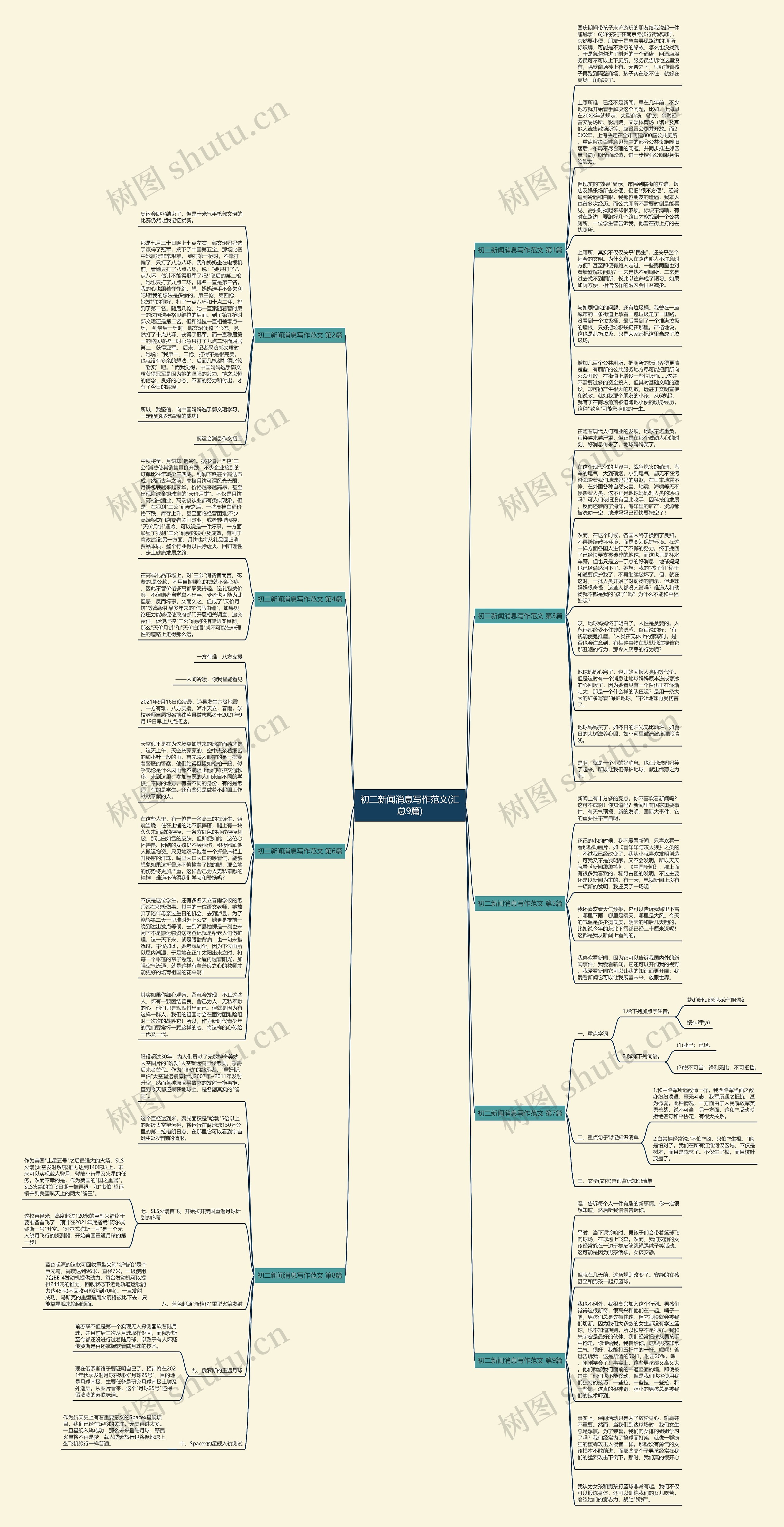 初二新闻消息写作范文(汇总9篇)思维导图
