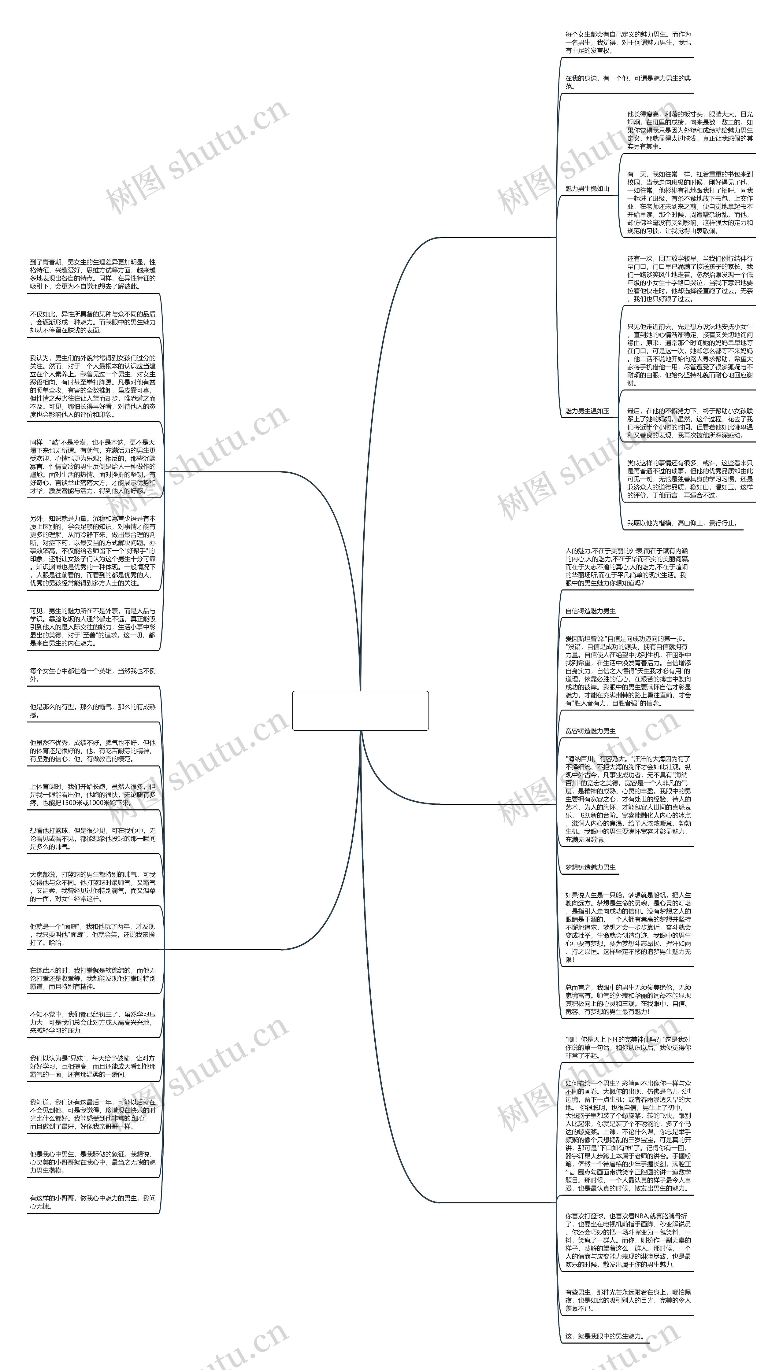 我眼中男生的魅力作文(优选5篇)思维导图