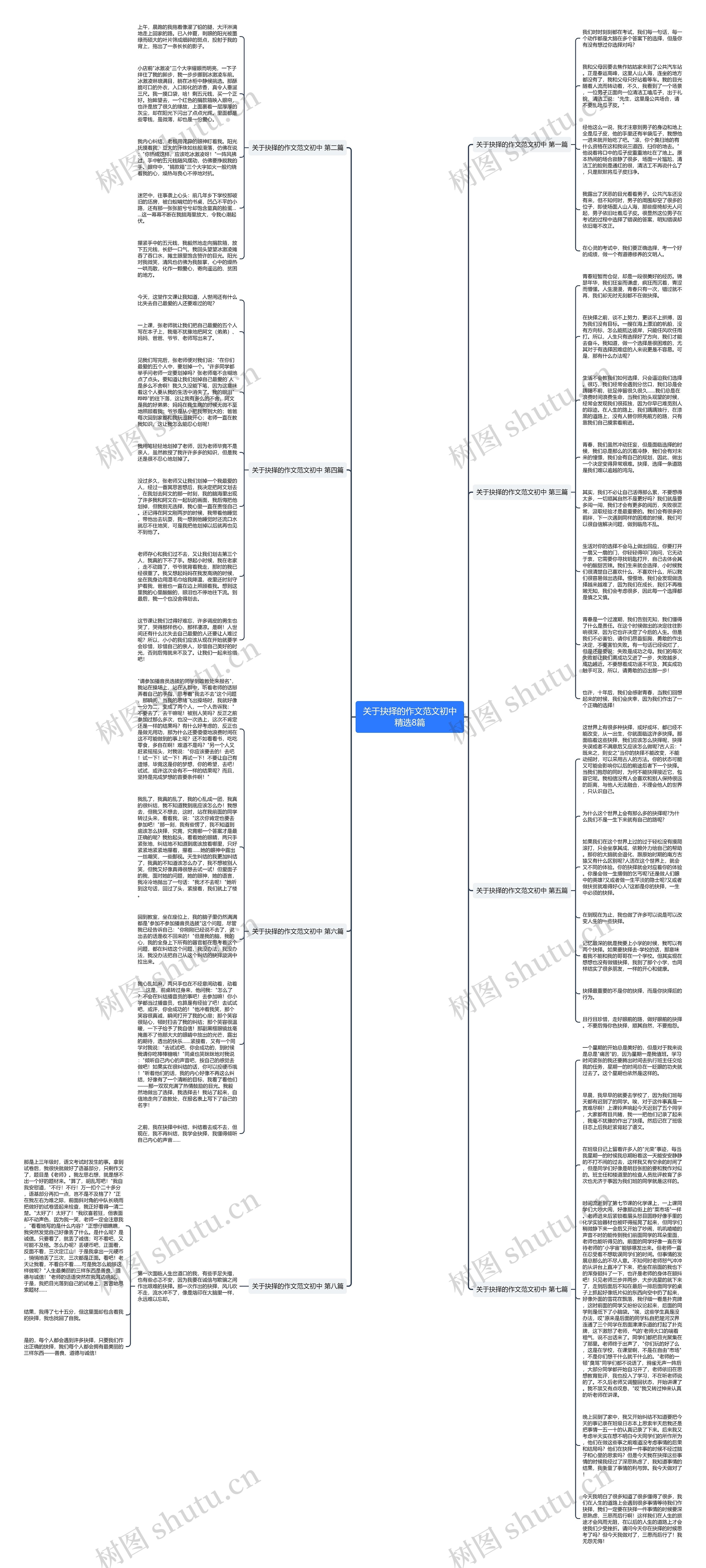 关于抉择的作文范文初中精选8篇思维导图