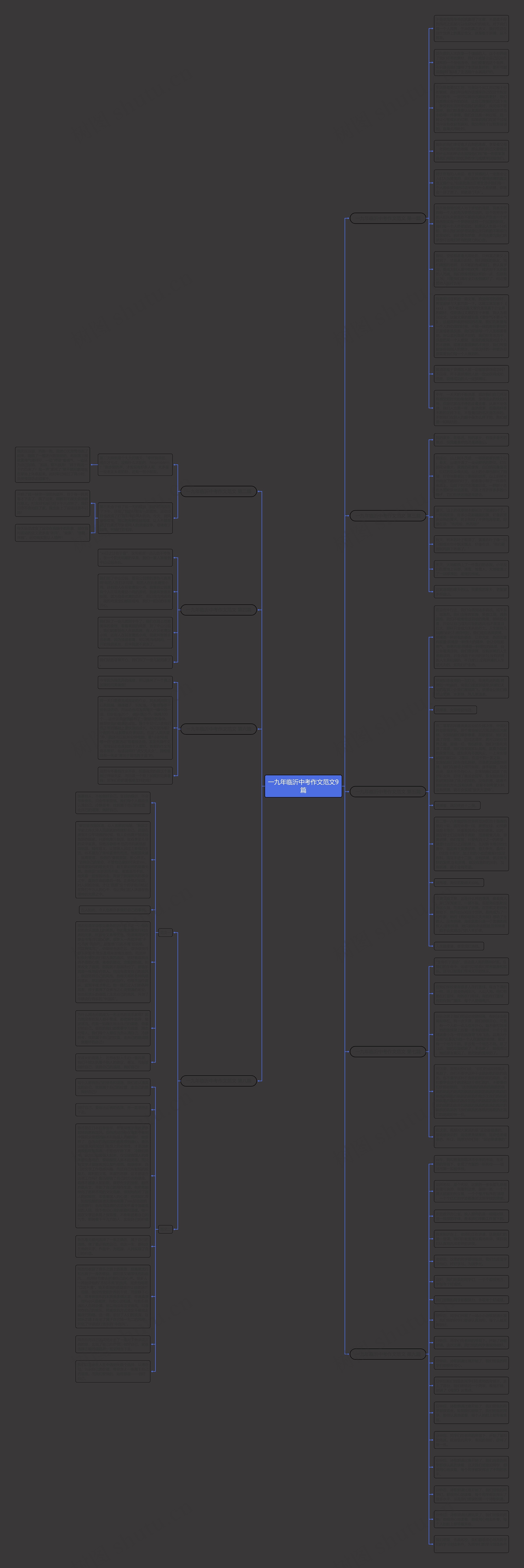 一九年临沂中考作文范文9篇思维导图