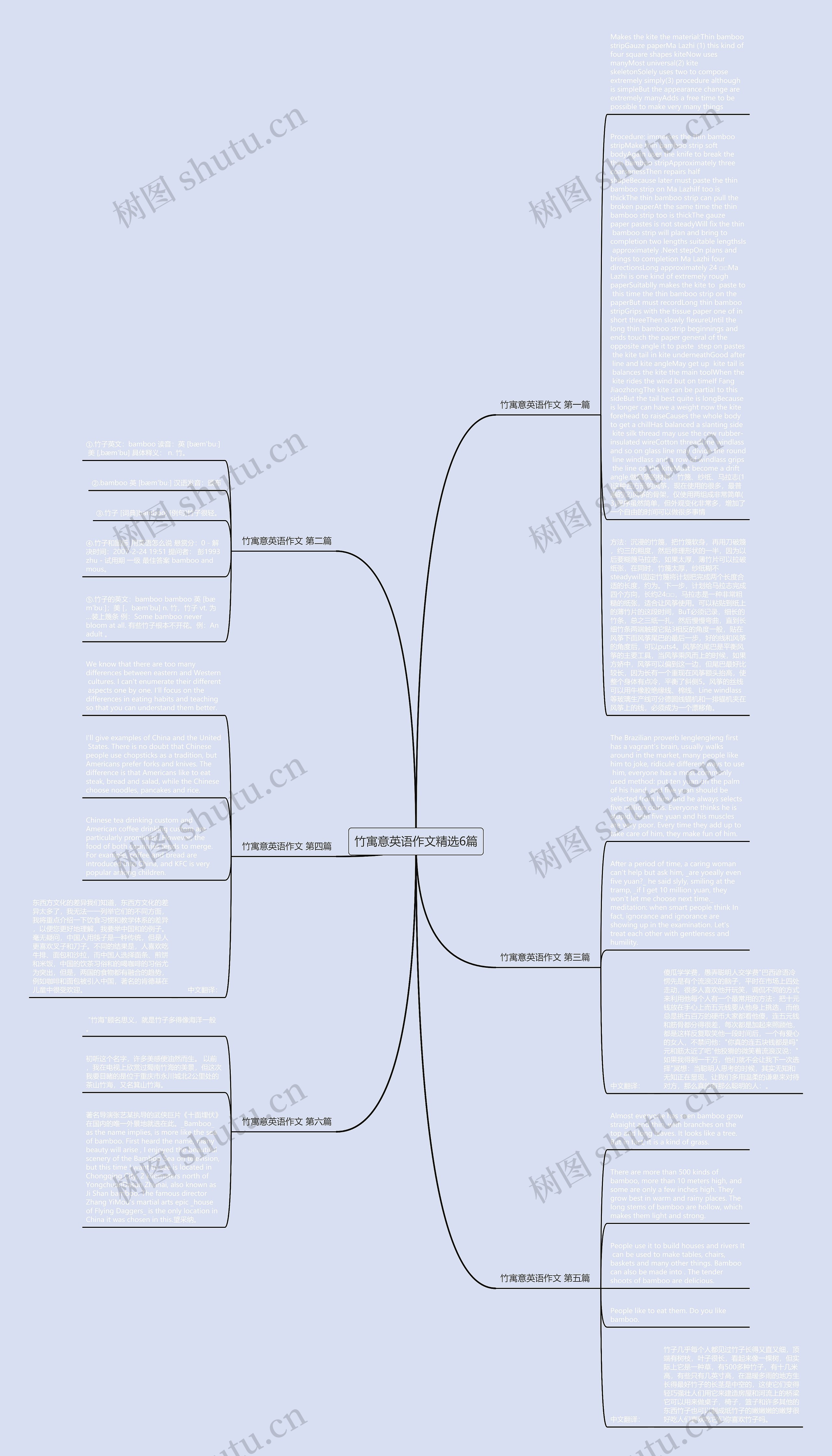 竹寓意英语作文精选6篇思维导图
