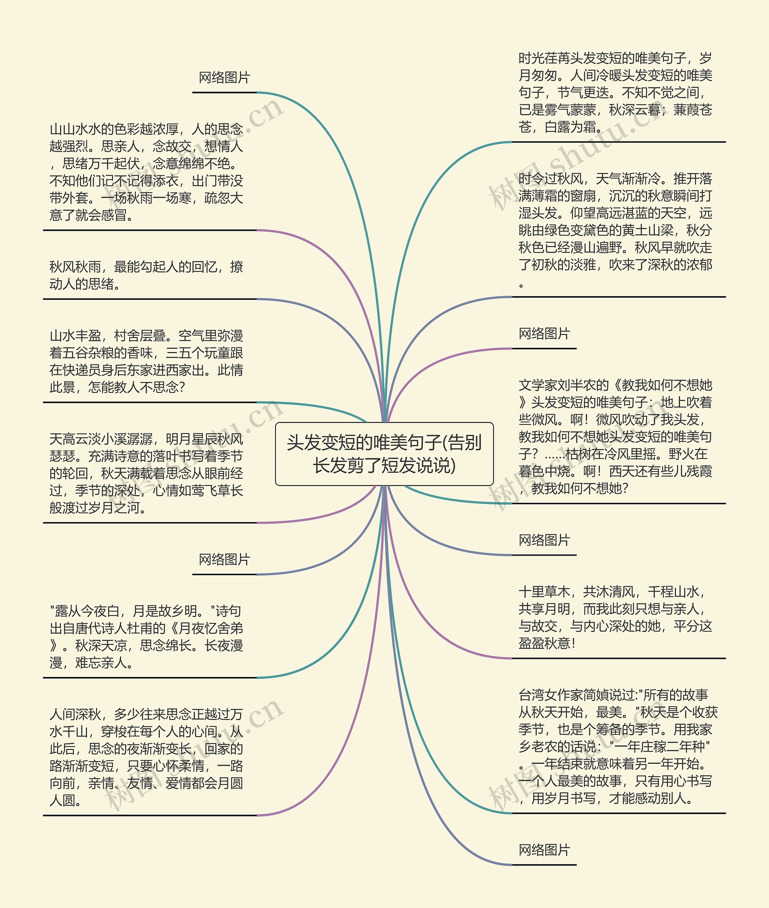 头发变短的唯美句子(告别长发剪了短发说说)思维导图