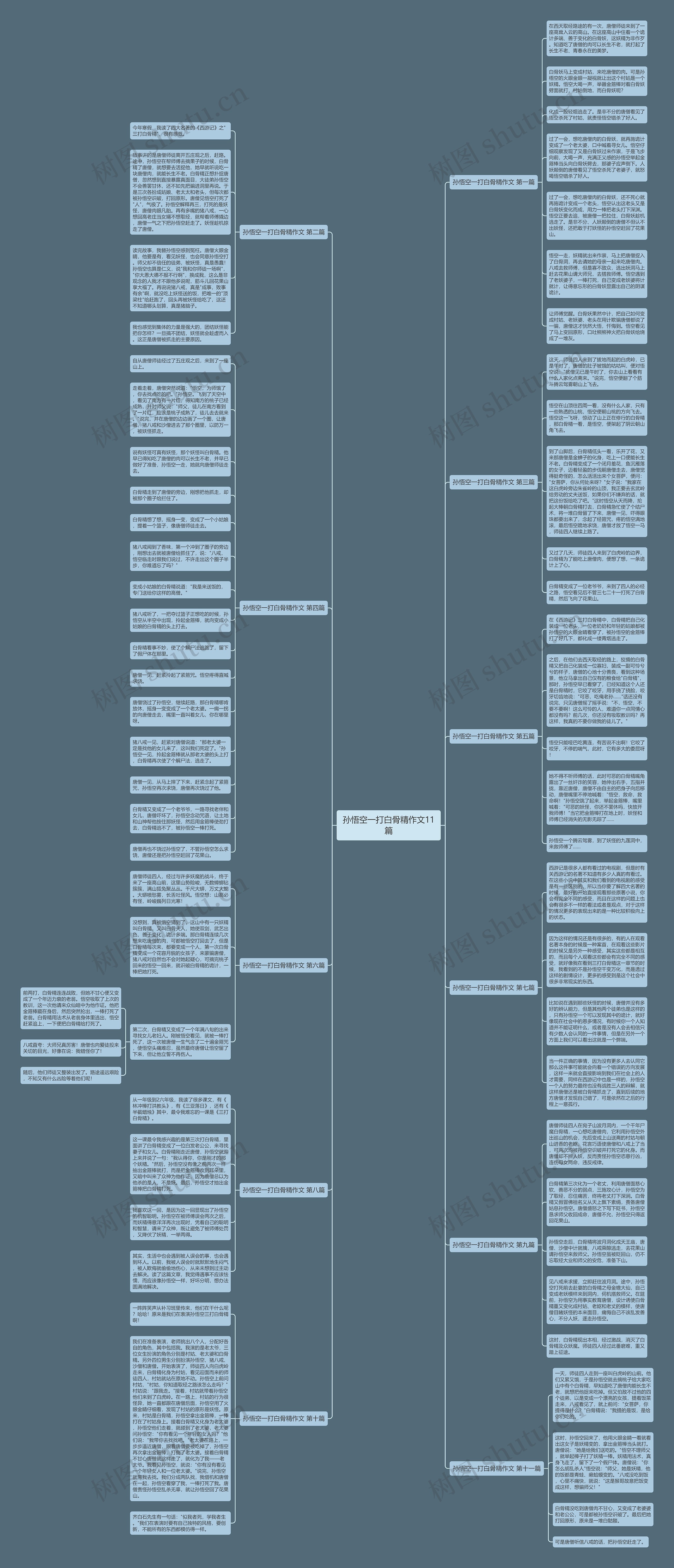 孙悟空一打白骨精作文11篇思维导图