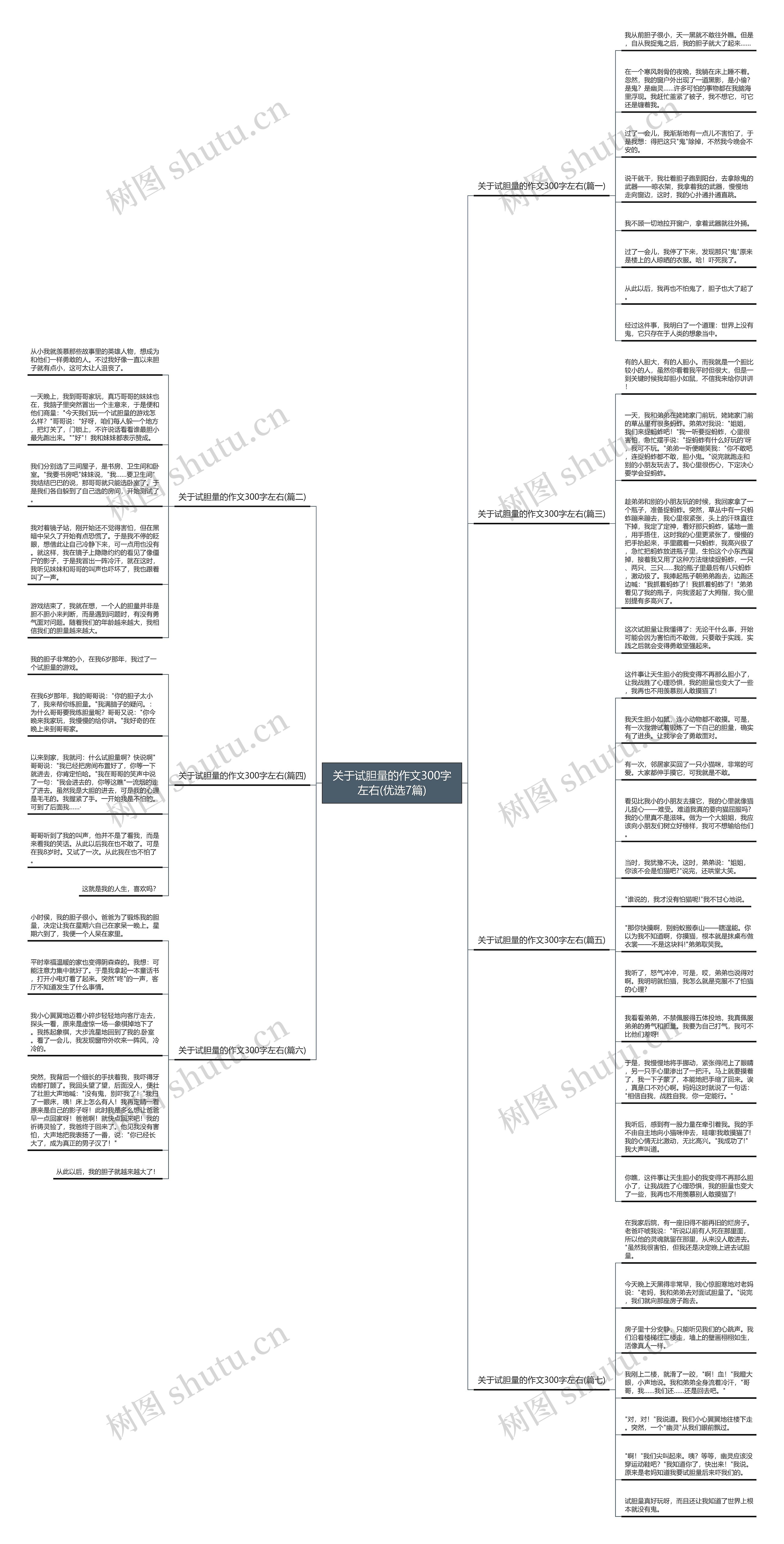 关于试胆量的作文300字左右(优选7篇)思维导图