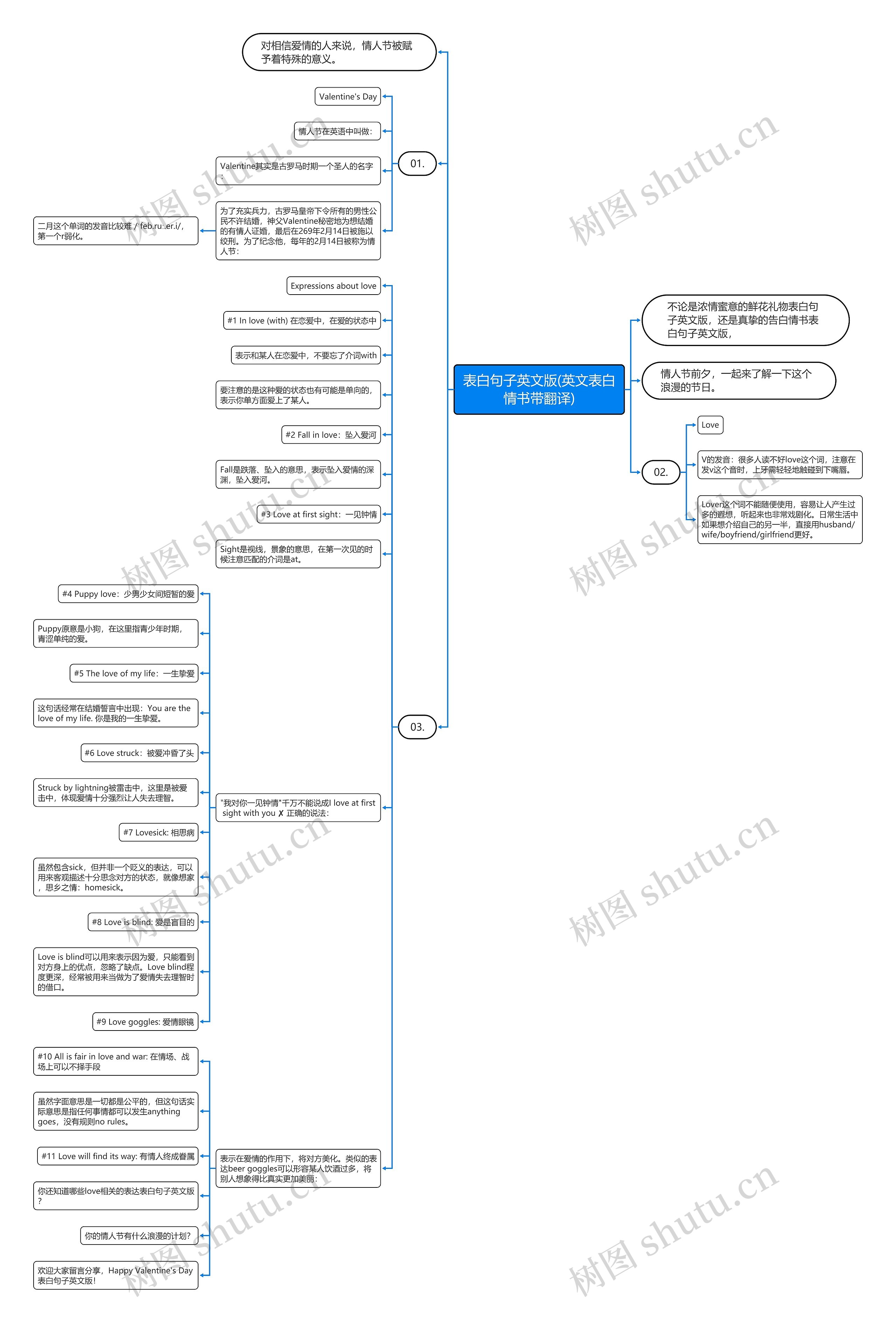 表白句子英文版(英文表白情书带翻译)思维导图