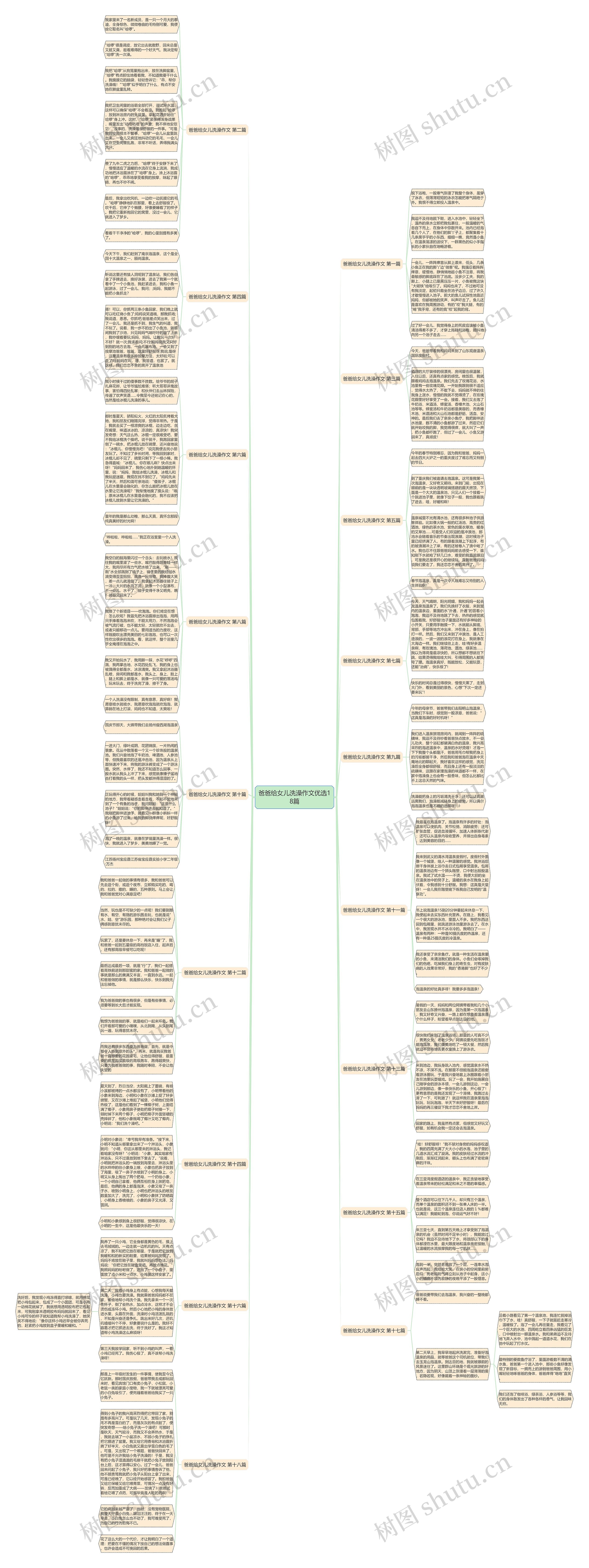 爸爸给女儿洗澡作文优选18篇思维导图