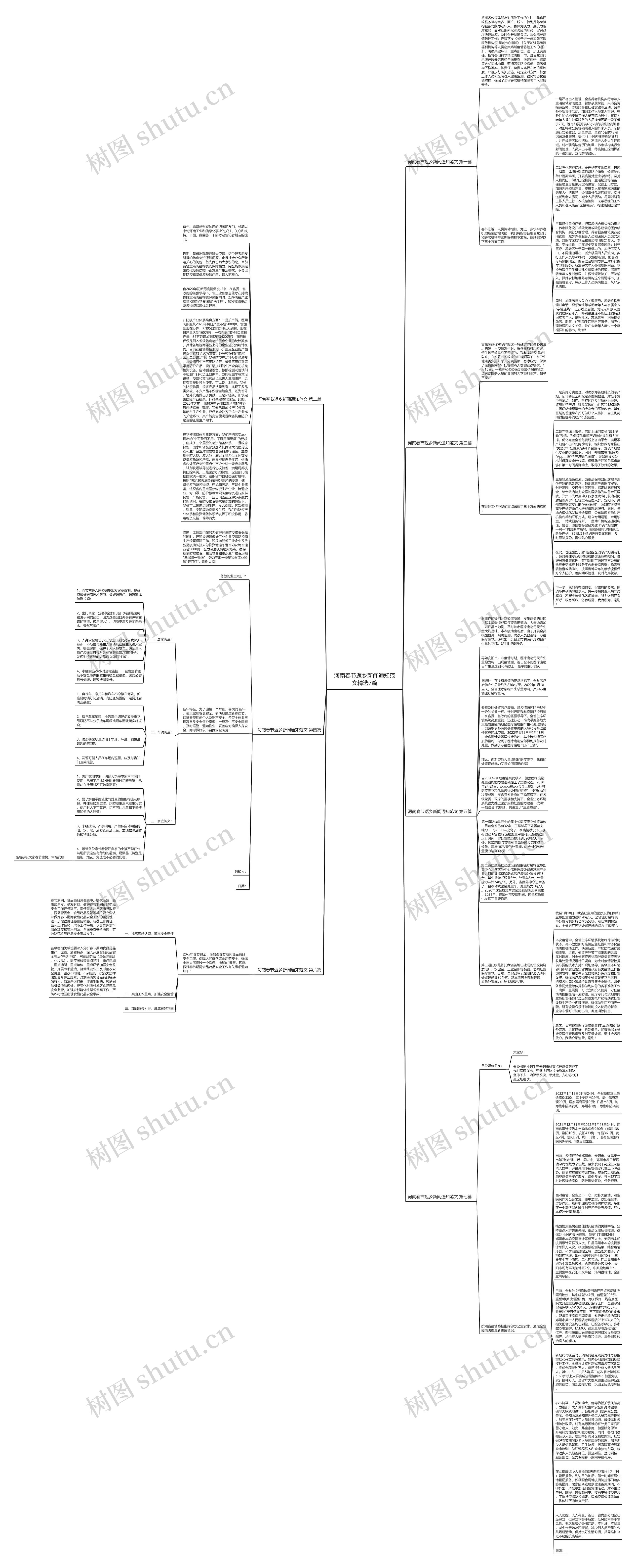 河南春节返乡新闻通知范文精选7篇思维导图