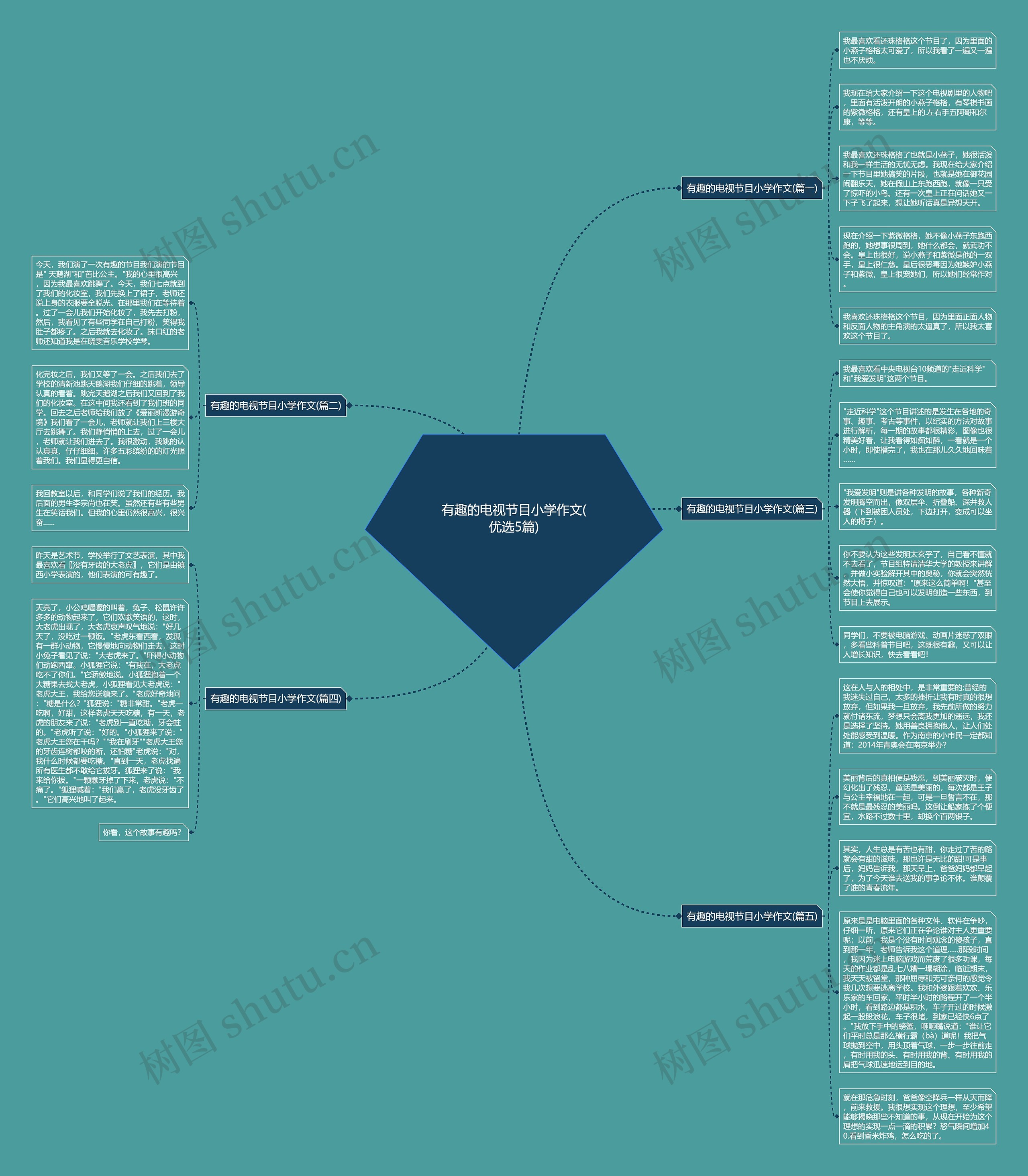 有趣的电视节目小学作文(优选5篇)思维导图