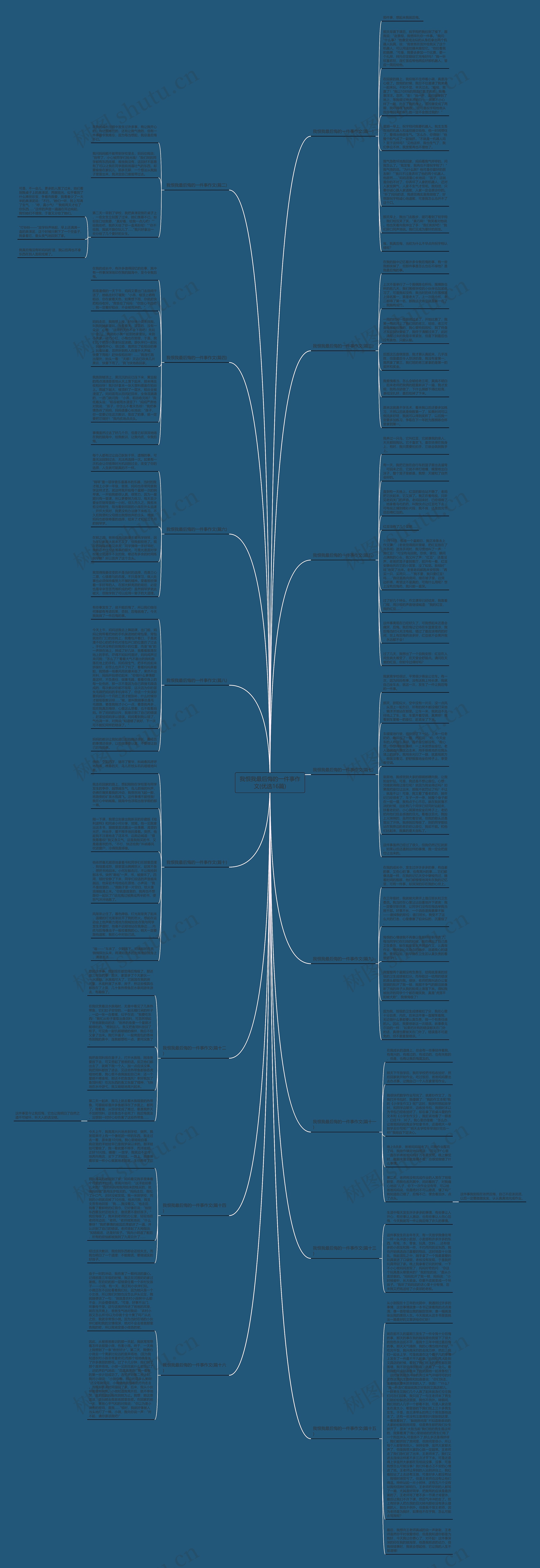 我恨我最后悔的一件事作文(优选16篇)思维导图