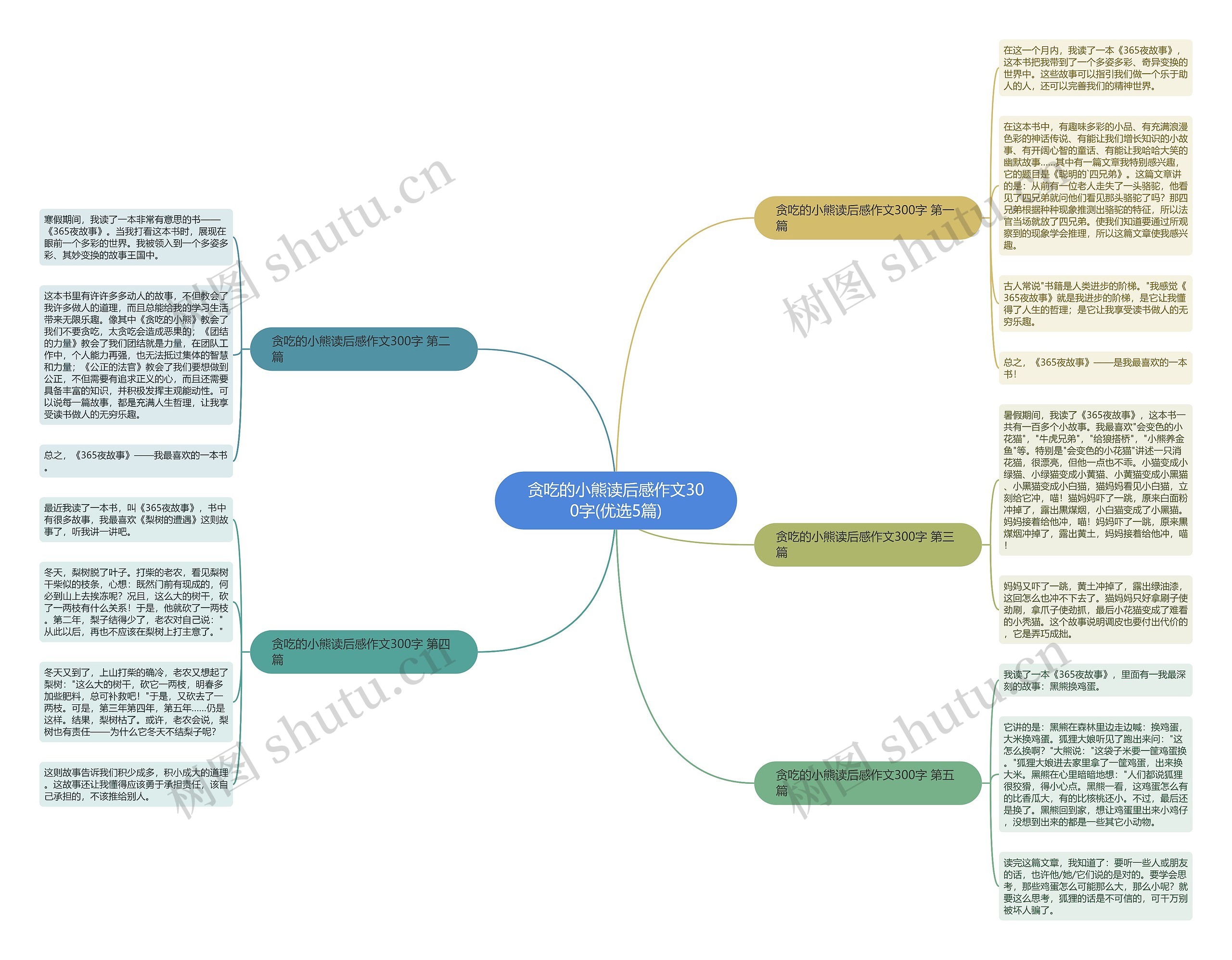 贪吃的小熊读后感作文300字(优选5篇)思维导图