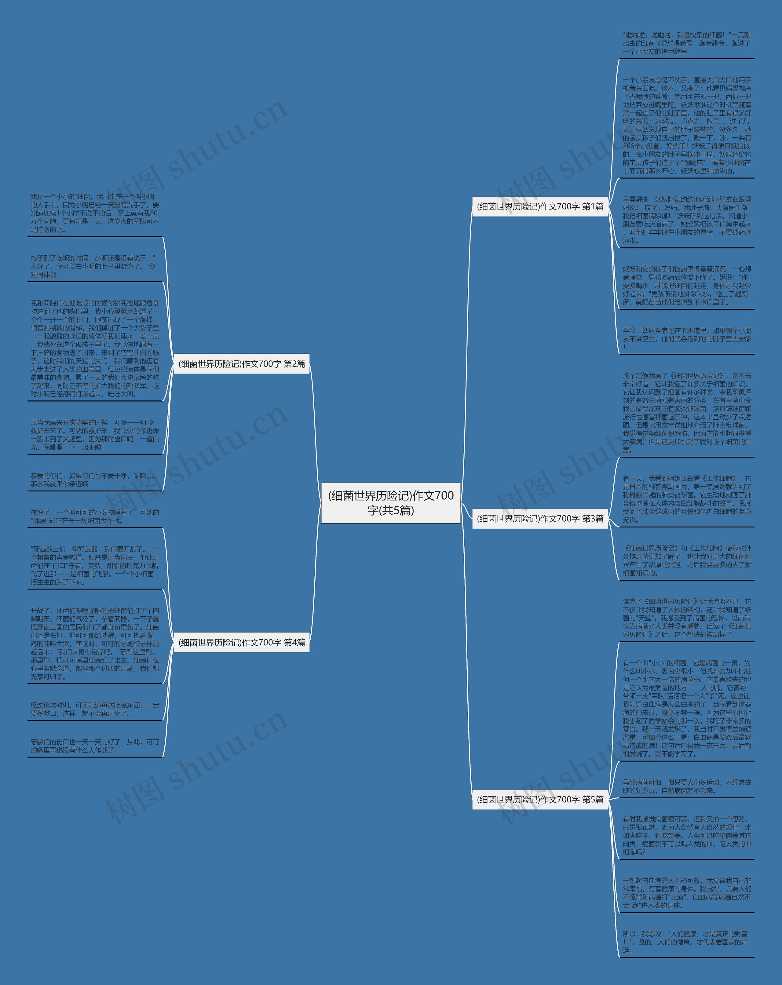 (细菌世界历险记)作文700字(共5篇)思维导图