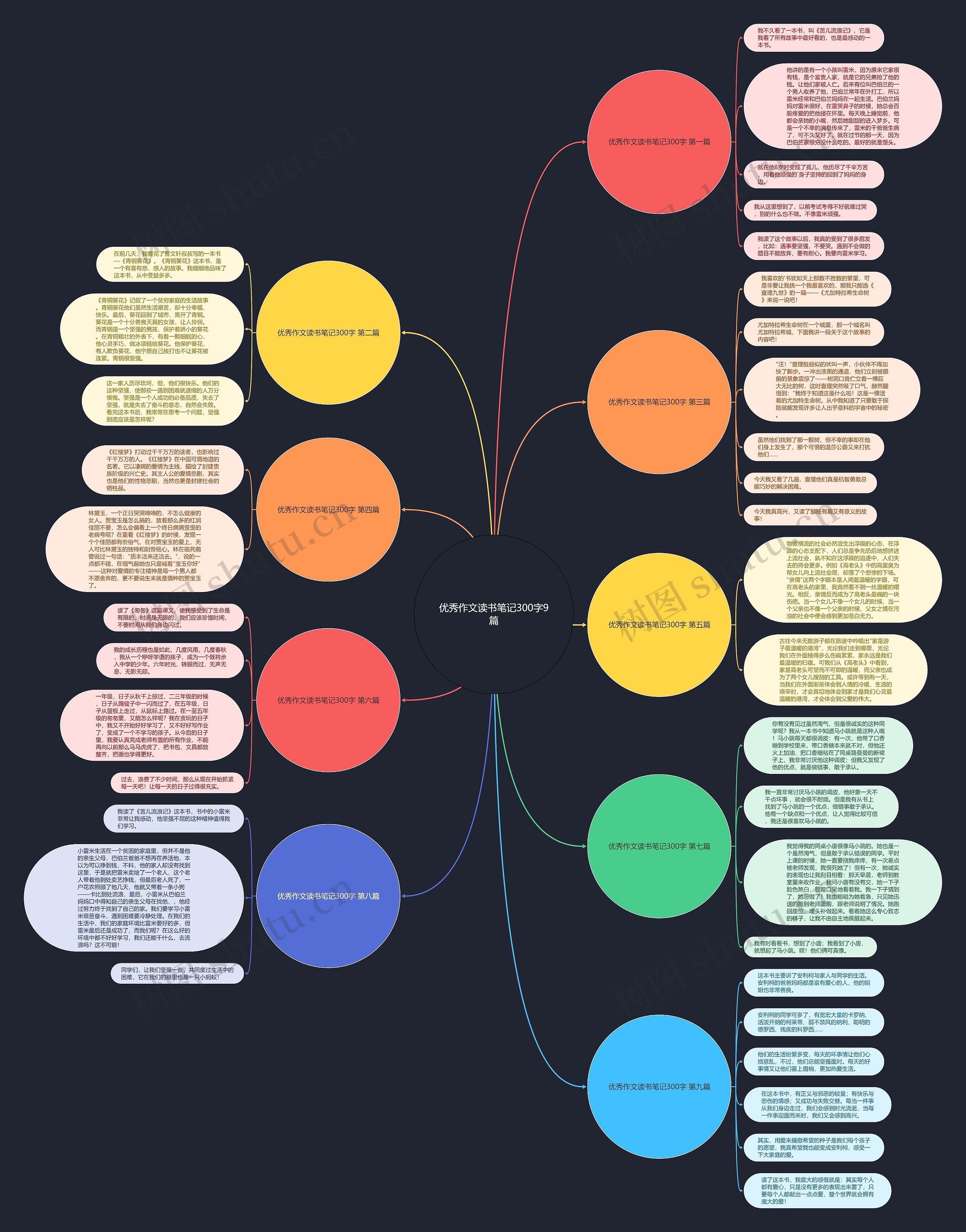 优秀作文读书笔记300字9篇思维导图
