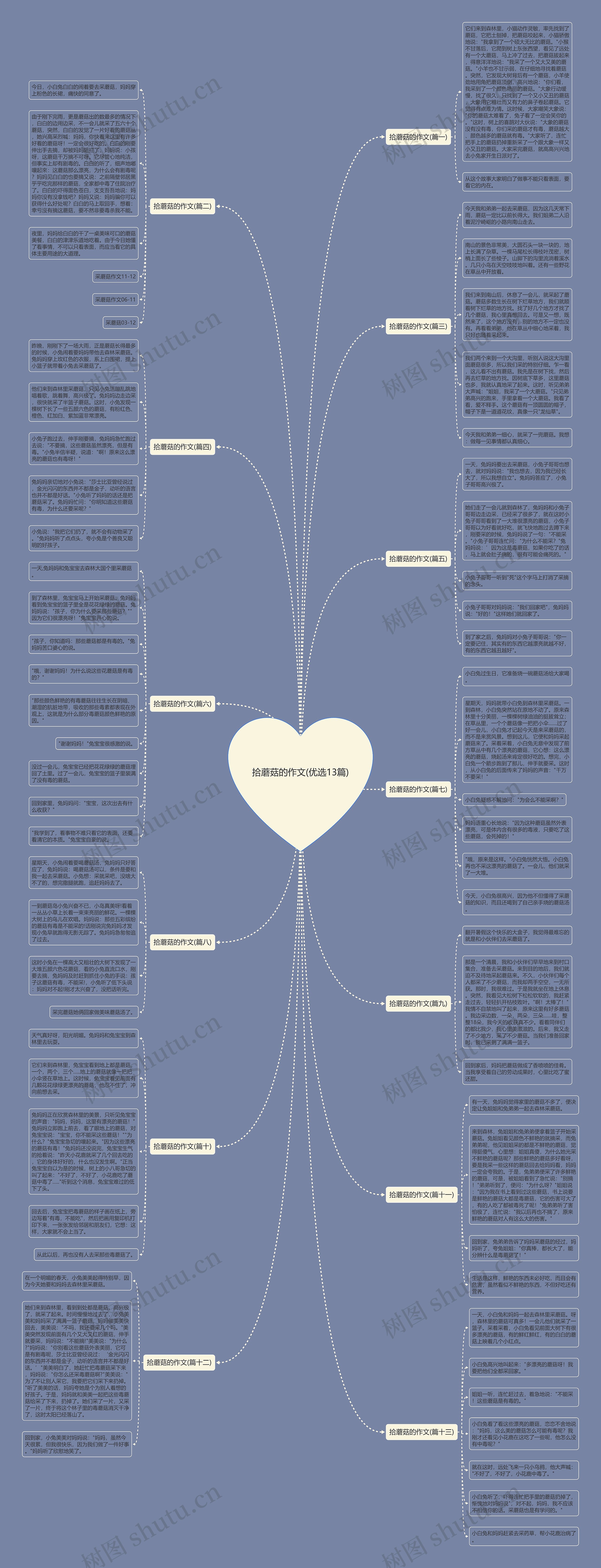 拾蘑菇的作文(优选13篇)思维导图