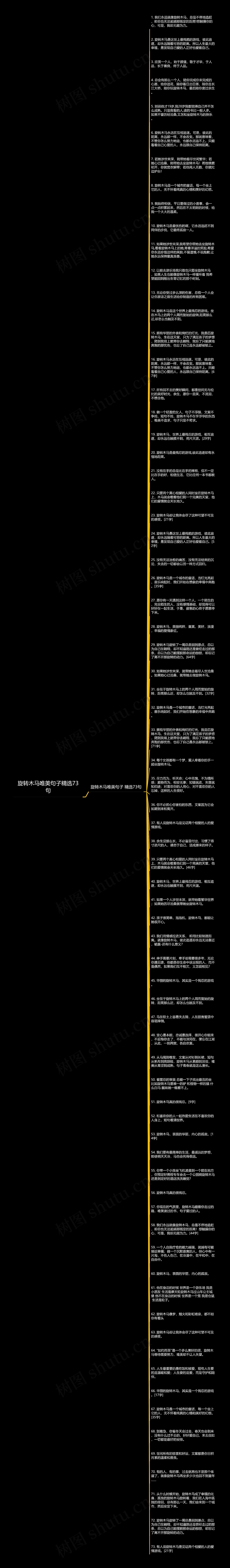 旋转木马唯美句子精选73句思维导图