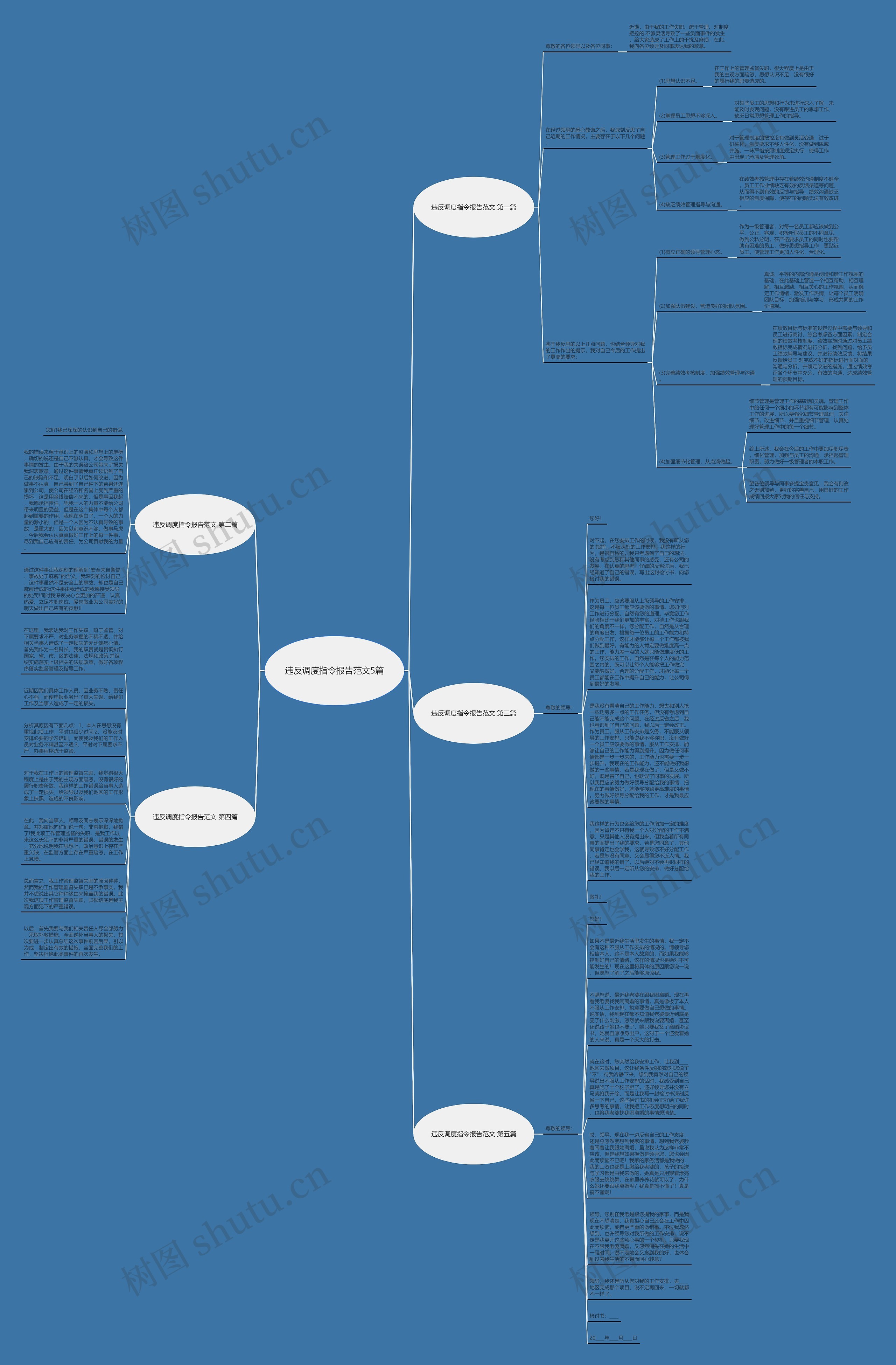 违反调度指令报告范文5篇思维导图