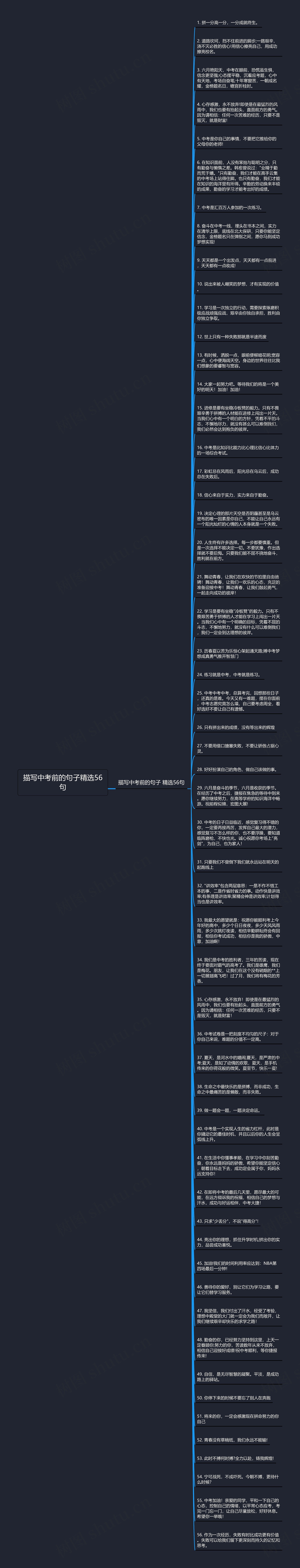 描写中考前的句子精选56句