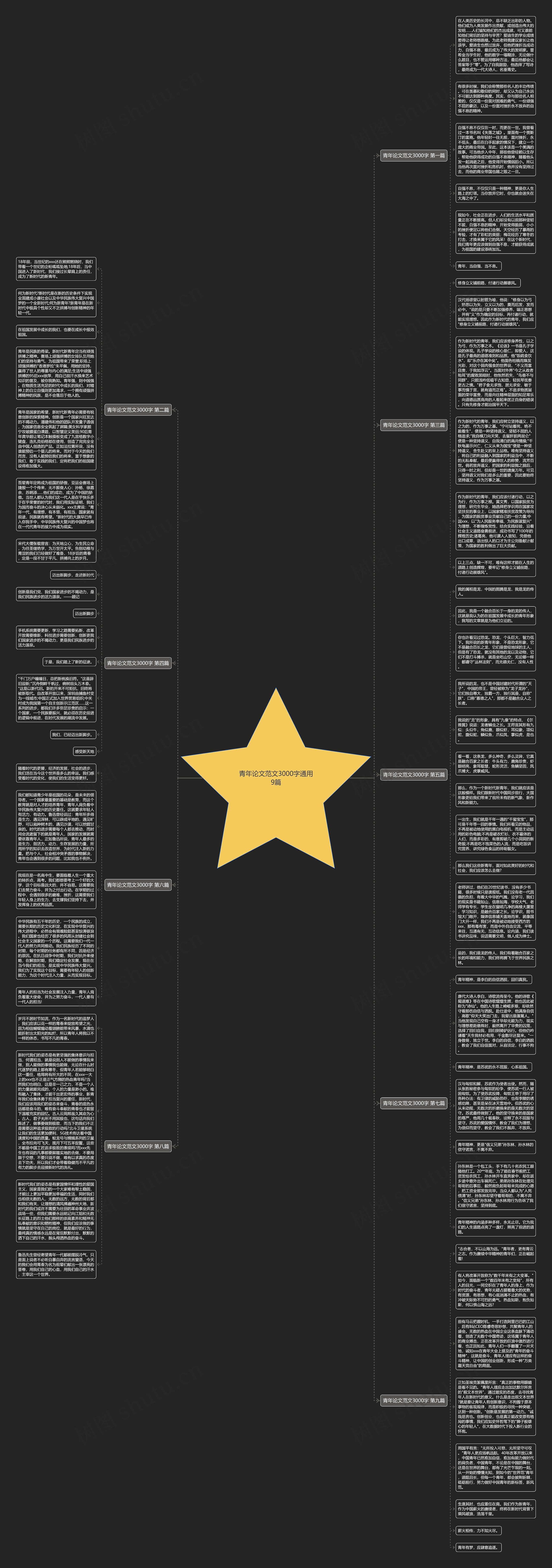 青年论文范文3000字通用9篇思维导图