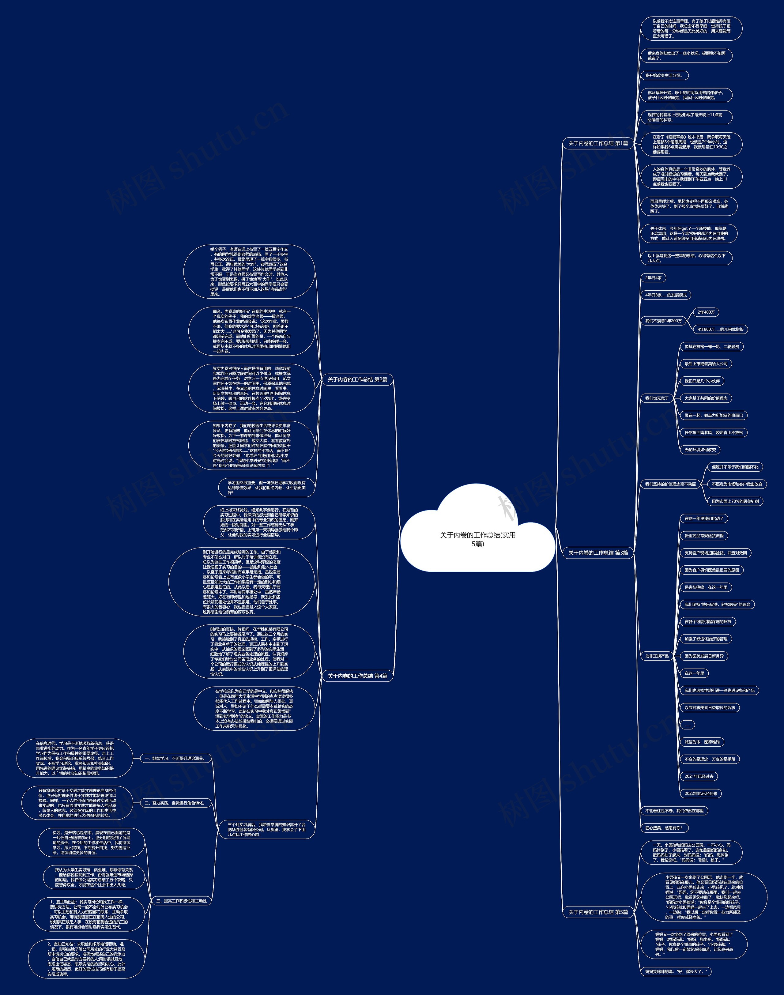 关于内卷的工作总结(实用5篇)思维导图