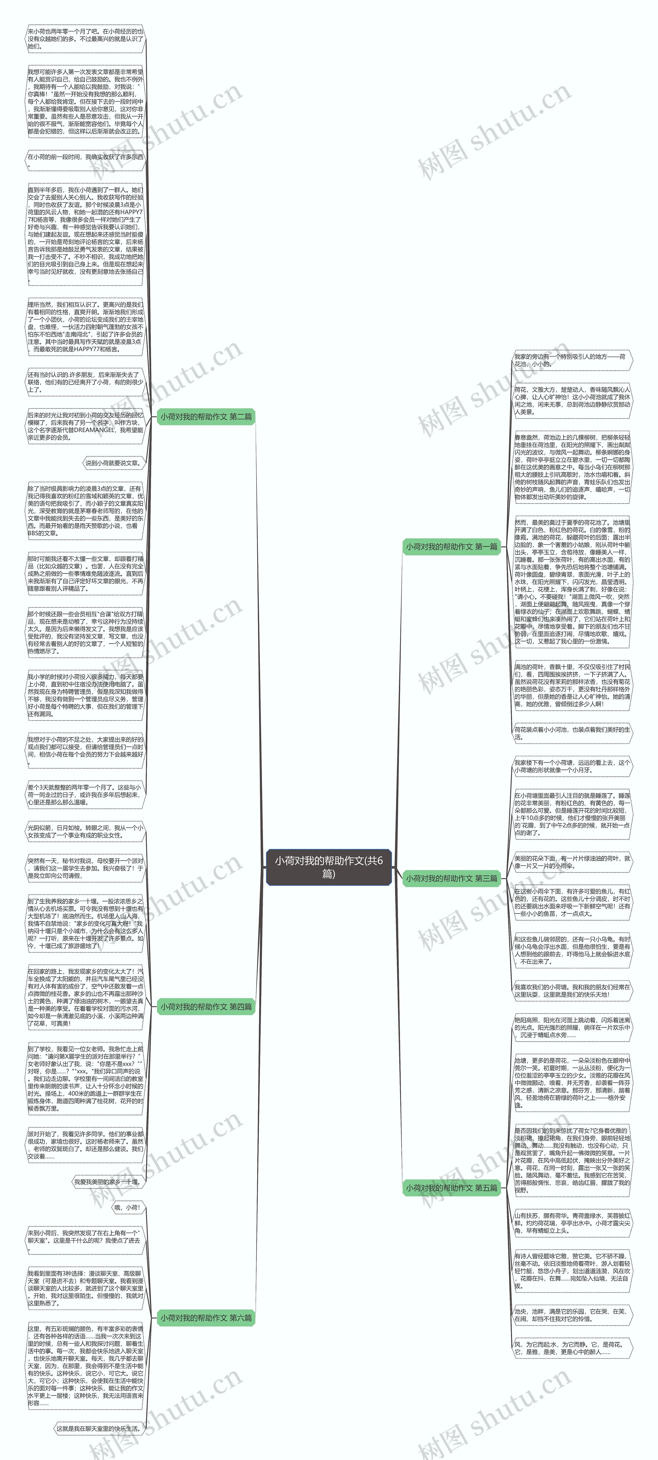 小荷对我的帮助作文(共6篇)思维导图